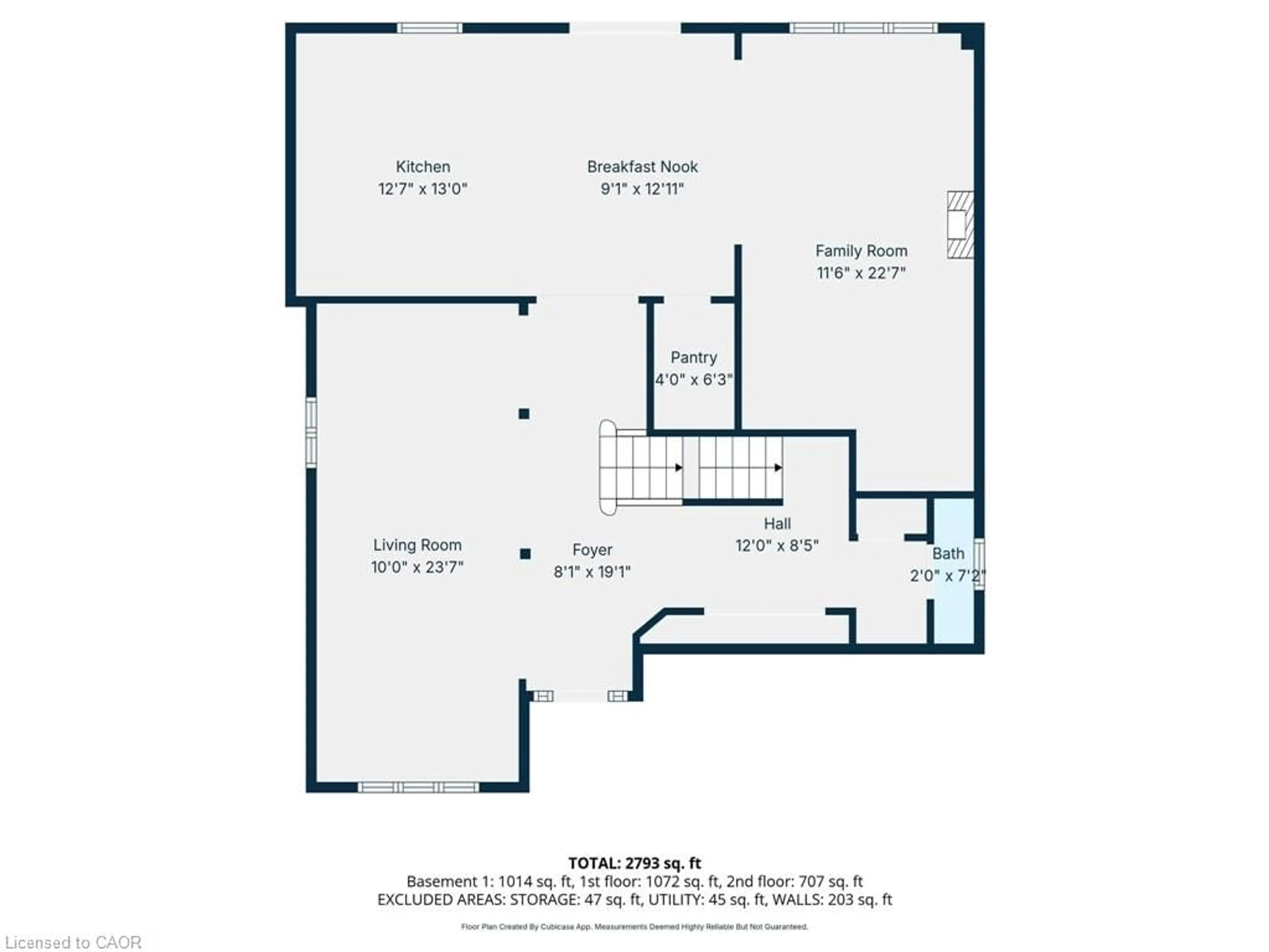 Floor plan for 990 Upper Kenilworth Ave, Hamilton Ontario L8W 2L3
