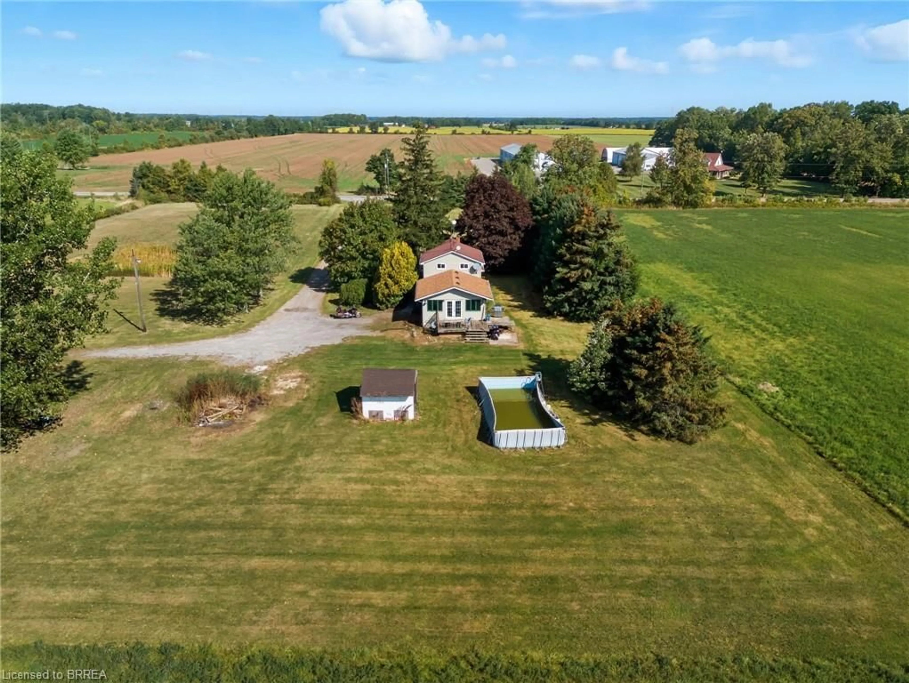 A pic from outside/outdoor area/front of a property/back of a property/a pic from drone, unknown for 1764 Conc 7 Townsend Conc, Townsend Ontario N0E 1Y0