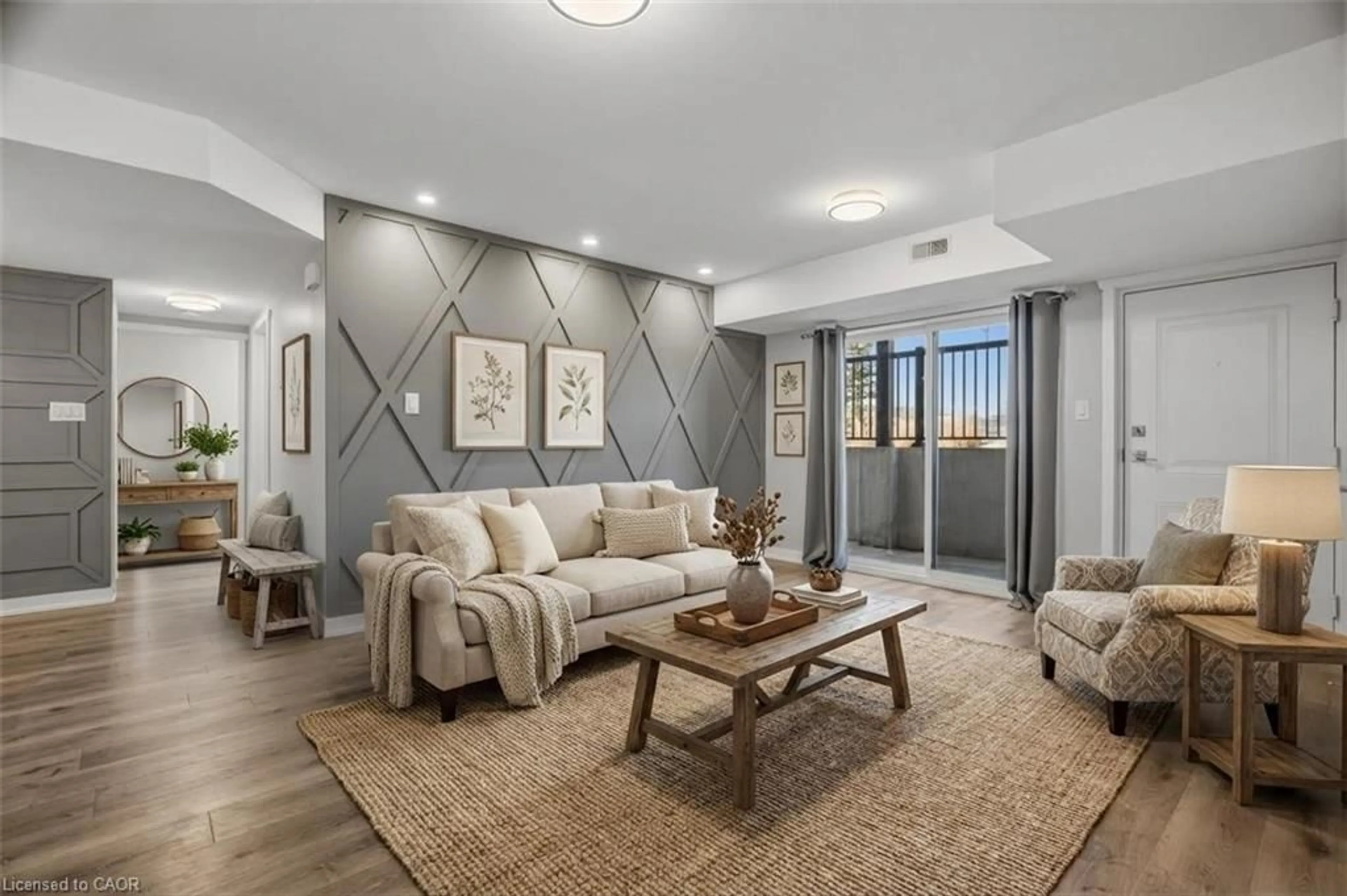 Living room with furniture, unknown for 1331 Countrystone Dr #A14, Kitchener Ontario N2T 2Z6