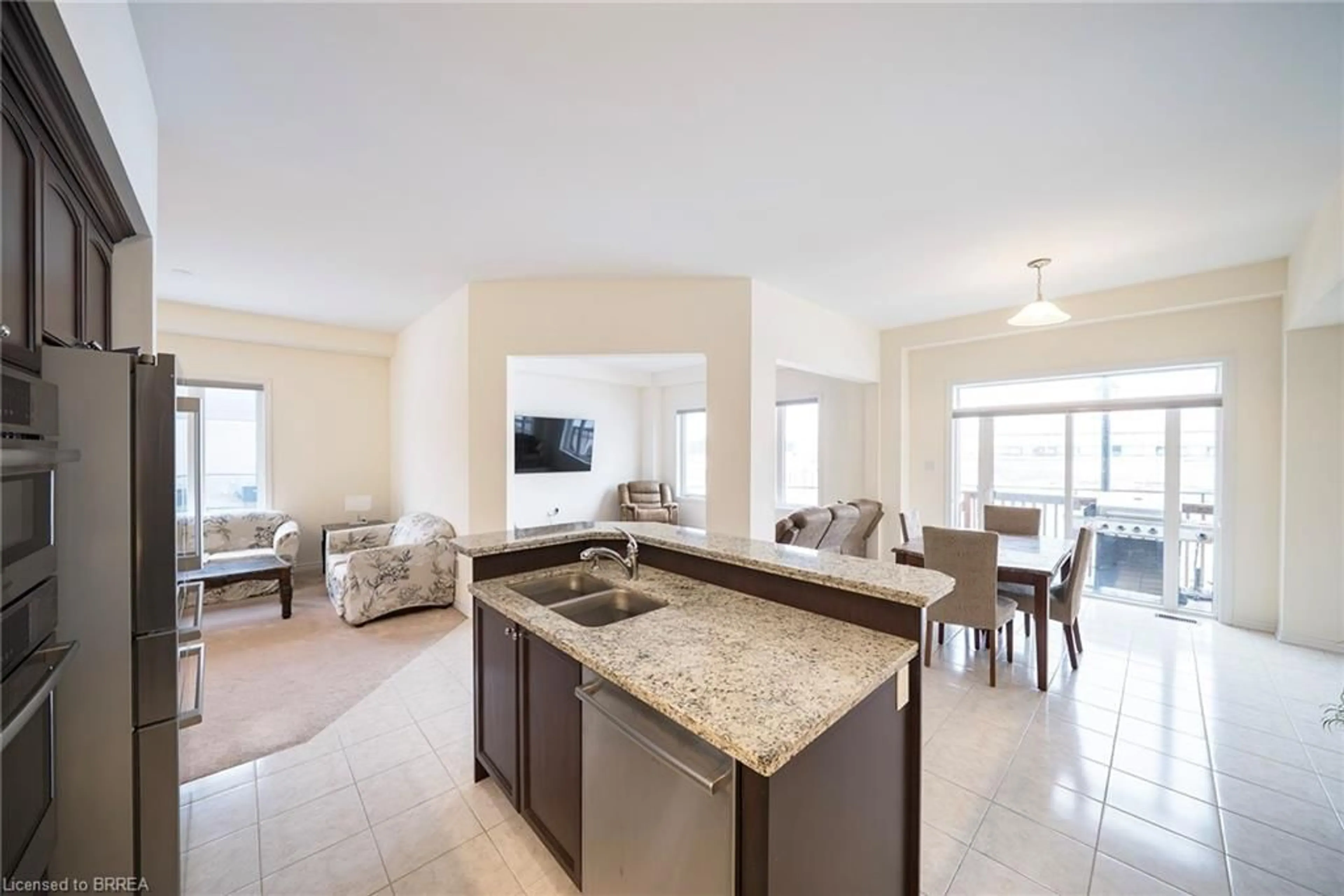 Open concept kitchen, ceramic/tile floor for 90 Hitchman St, Paris Ontario N3L 0M1