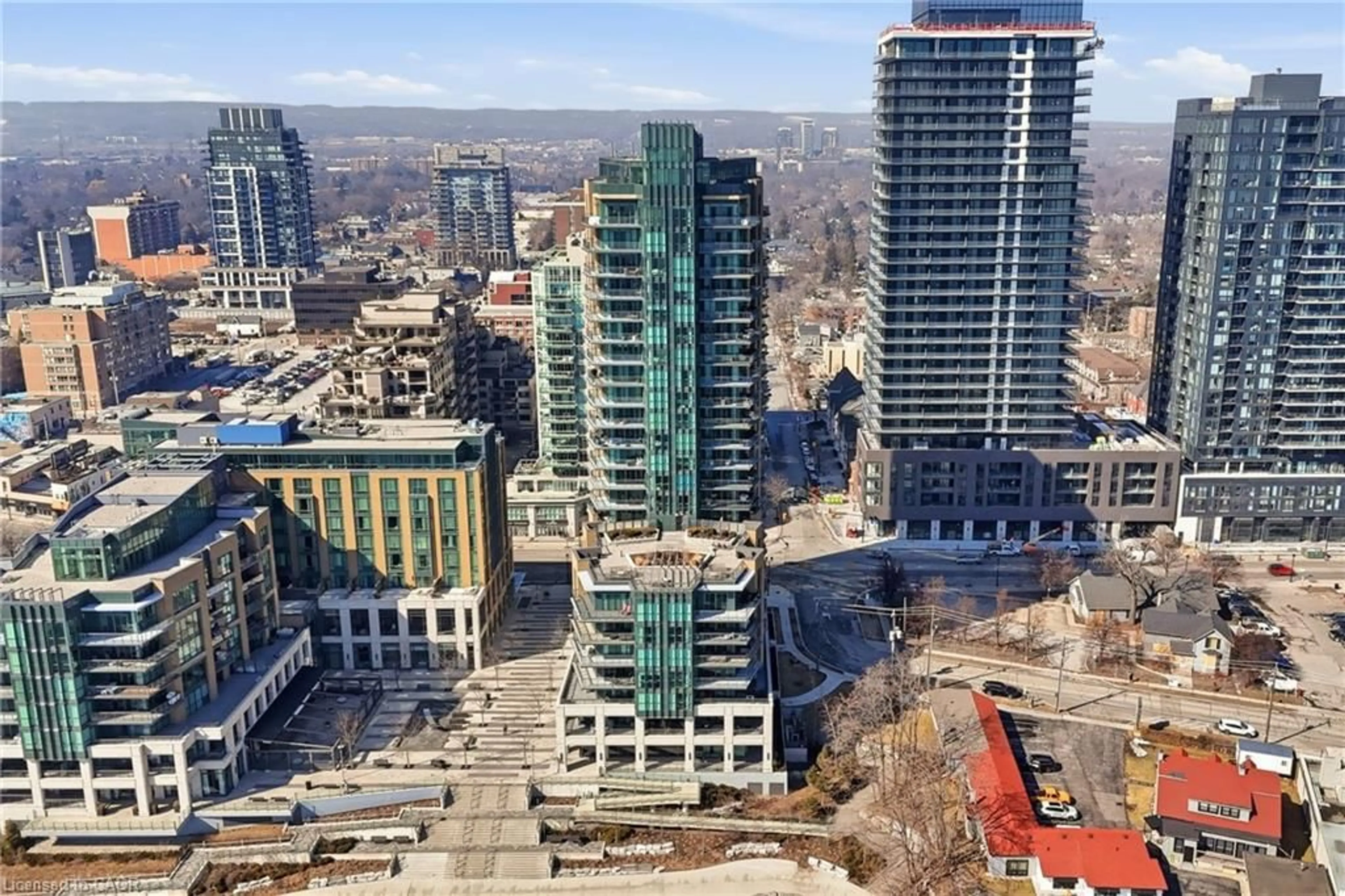 A pic from outside/outdoor area/front of a property/back of a property/a pic from drone, city buildings view from balcony for 2060 Lakeshore Rd #1102, Burlington Ontario L7R 0G2