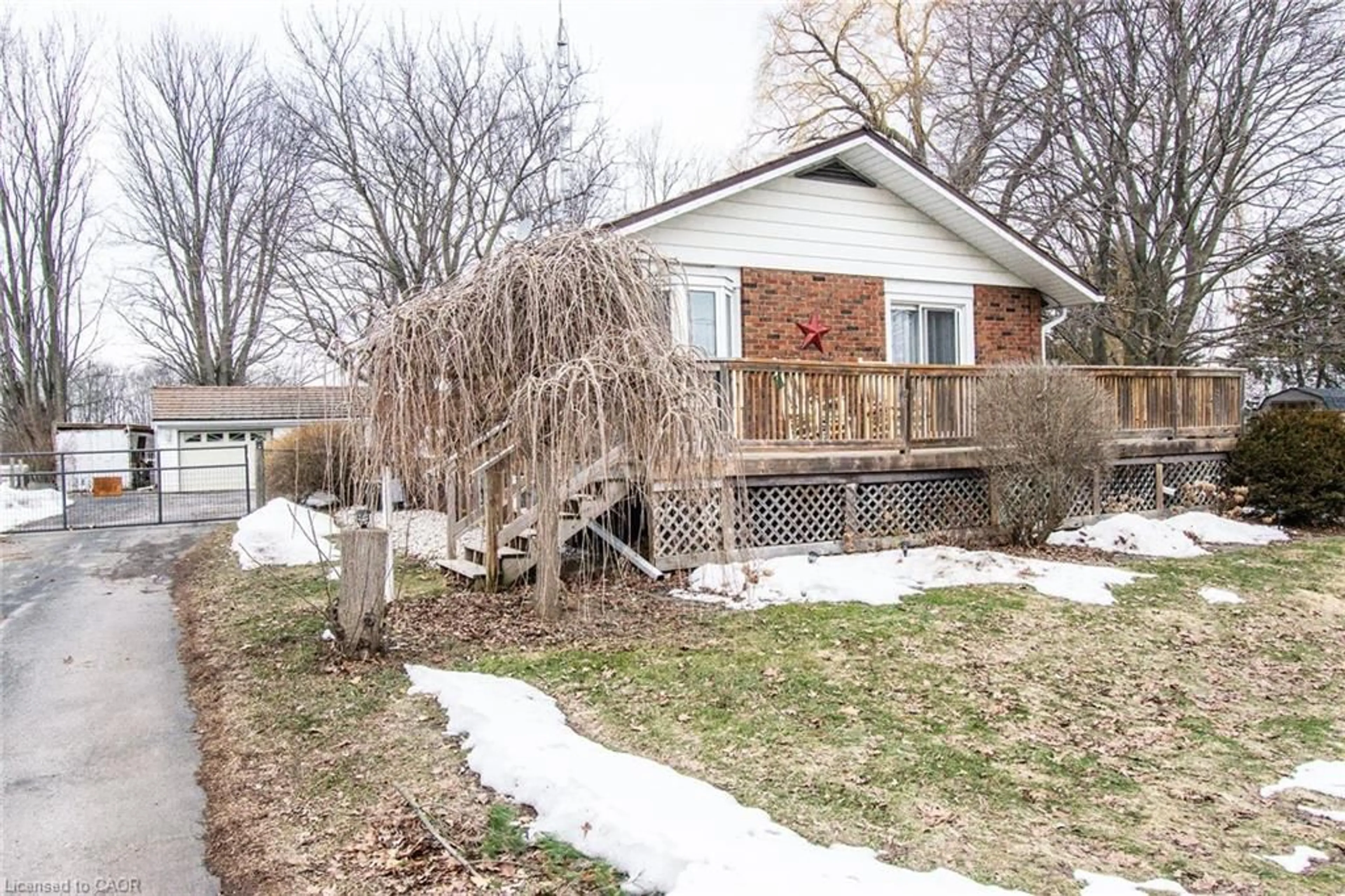 A pic from outside/outdoor area/front of a property/back of a property/a pic from drone, street for 3791 Highway 3, Hagersville Ontario N0A 1H0