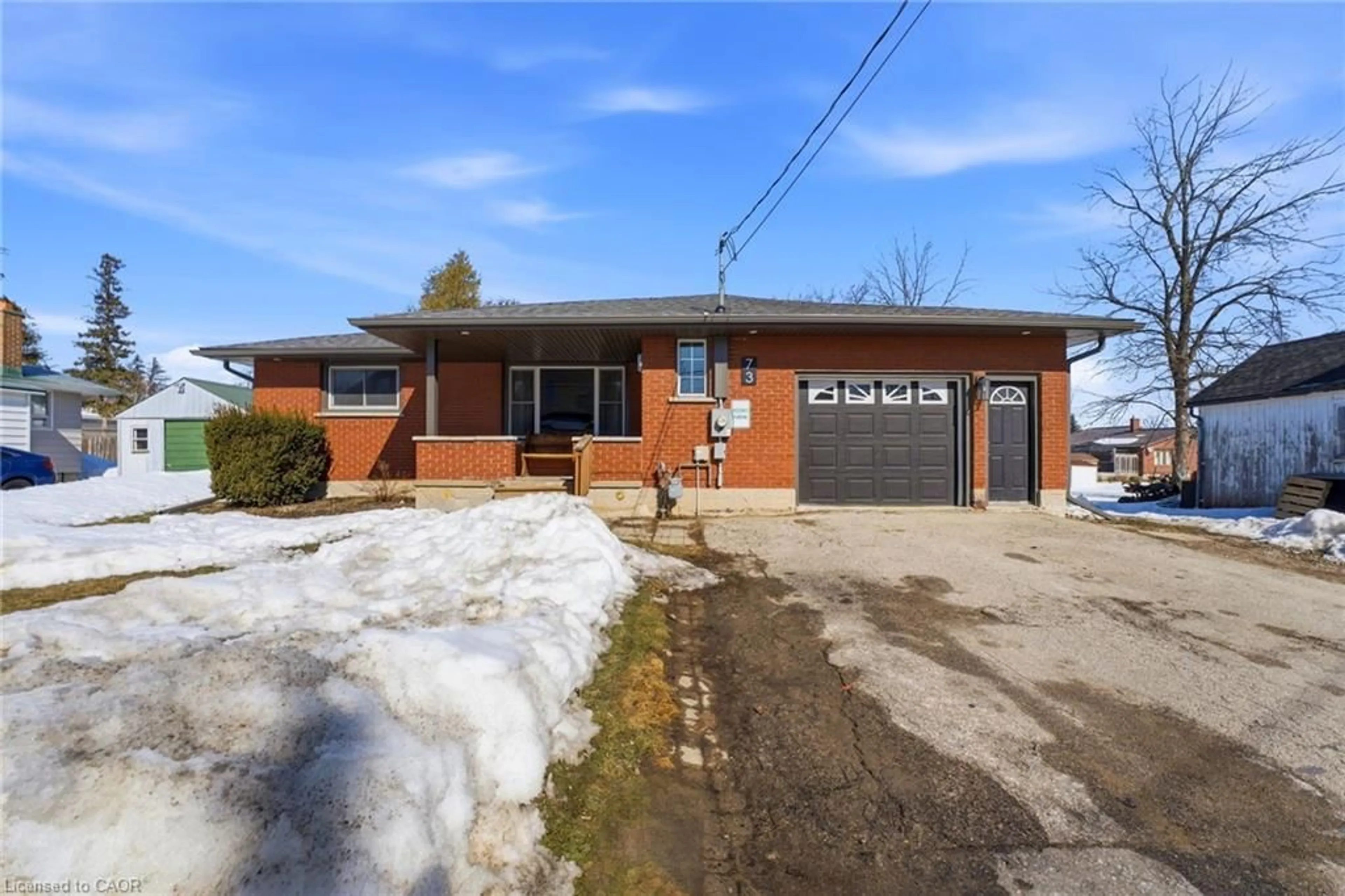 Home with brick exterior material, street for 73 Jacob St, Tavistock Ontario N0B 2R0