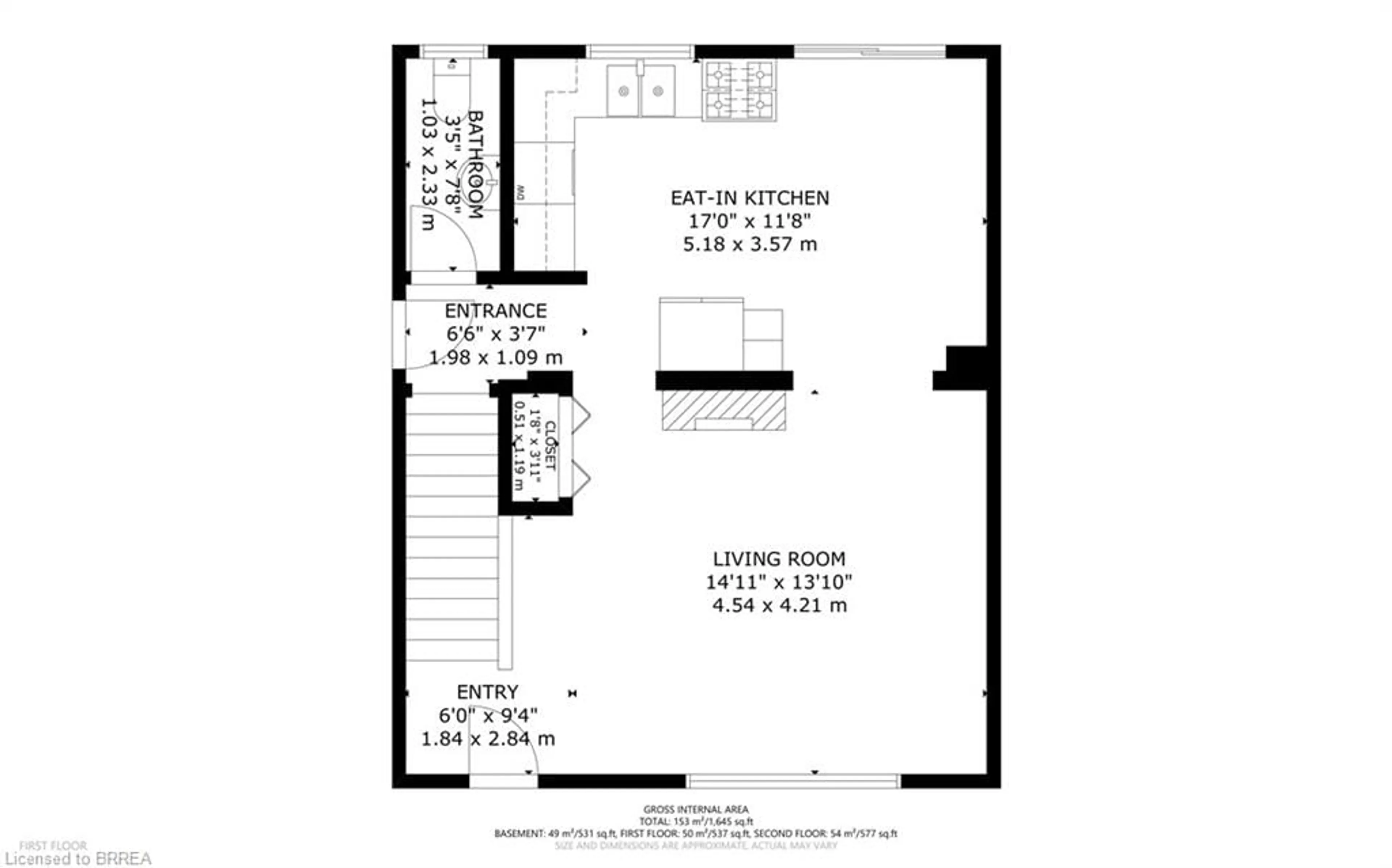 Floor plan for 31 A Market St, Paris Ontario N3L 3A9