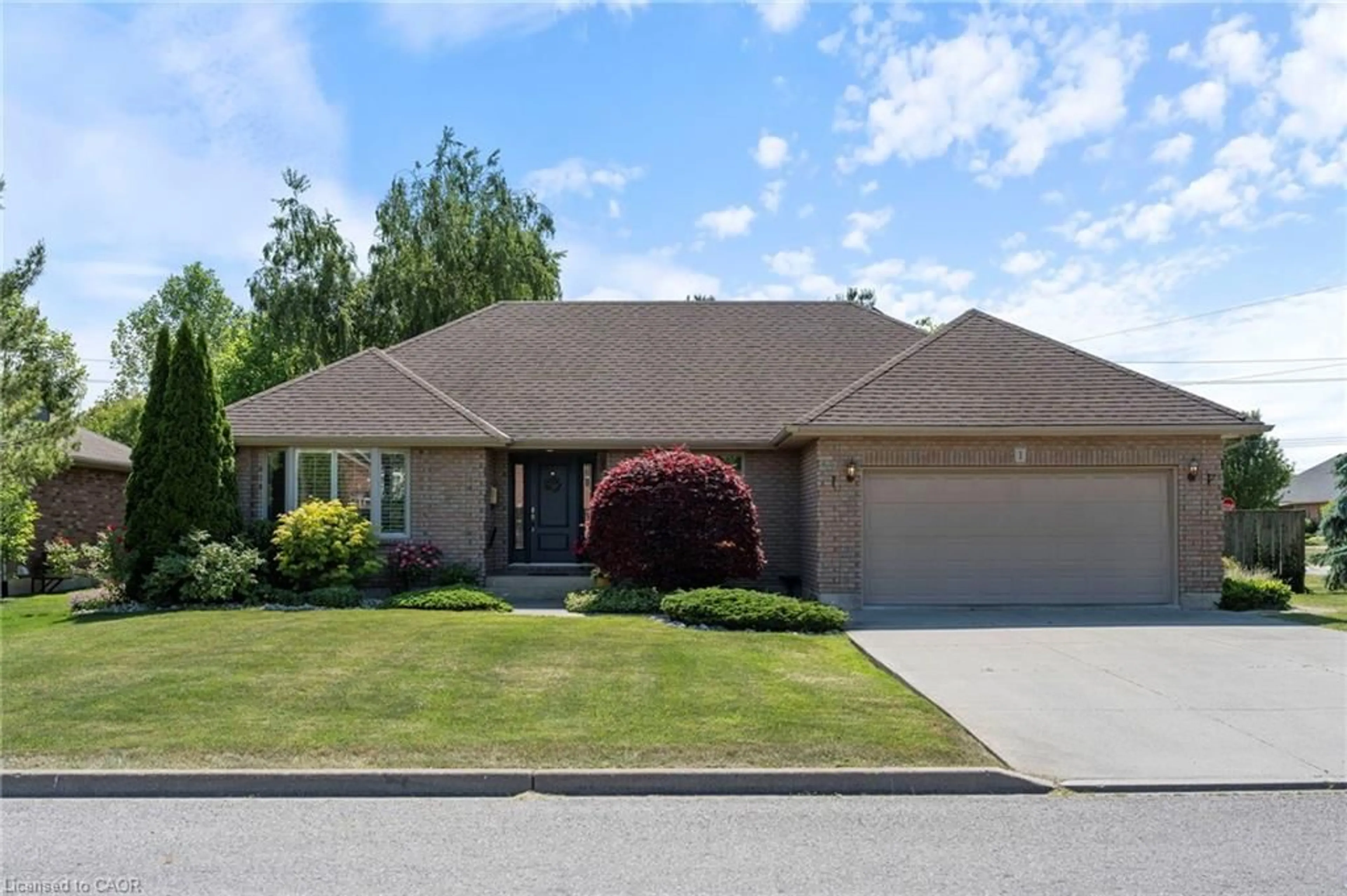 Home with brick exterior material, street for 1 Ravine Crt, Port Dover Ontario N0A 1N6