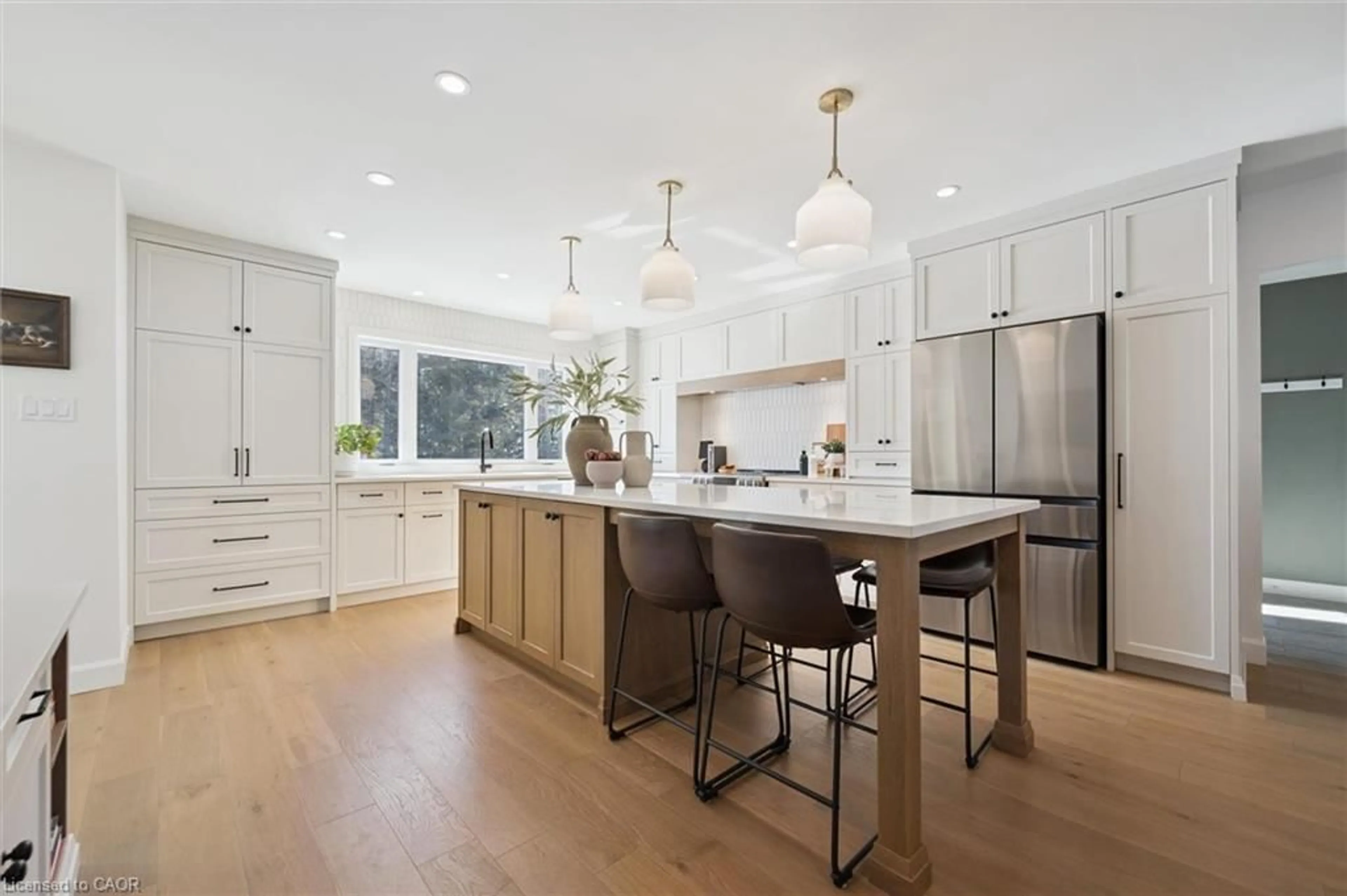 Open concept kitchen, wood/laminate floor for 6794 Sixth Line, Belwood Ontario N0B 1J0