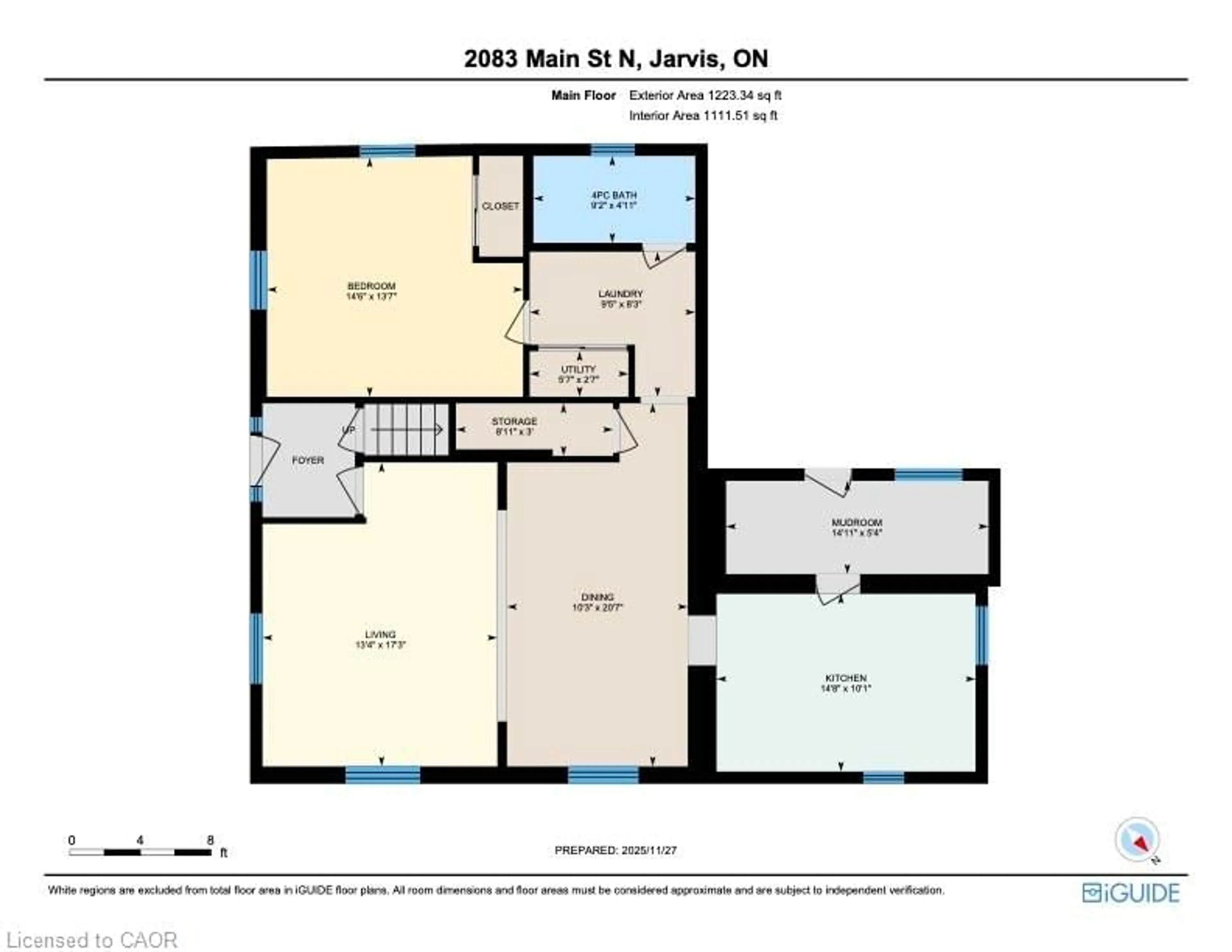 Floor plan for 2083 Main St, Jarvis Ontario N0A 1J0