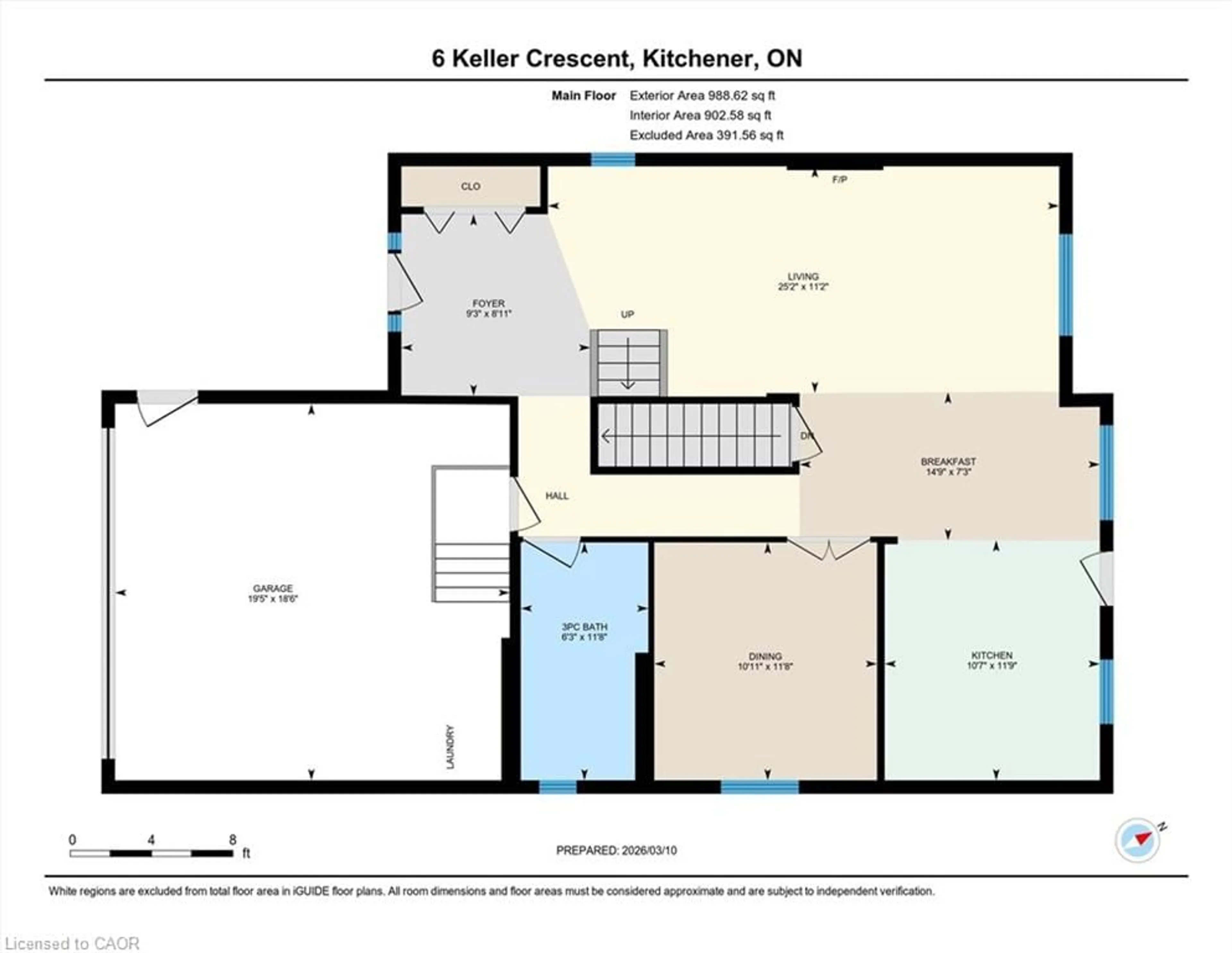 Floor plan for 6 Keller Cres, Kitchener Ontario N2N 3M7