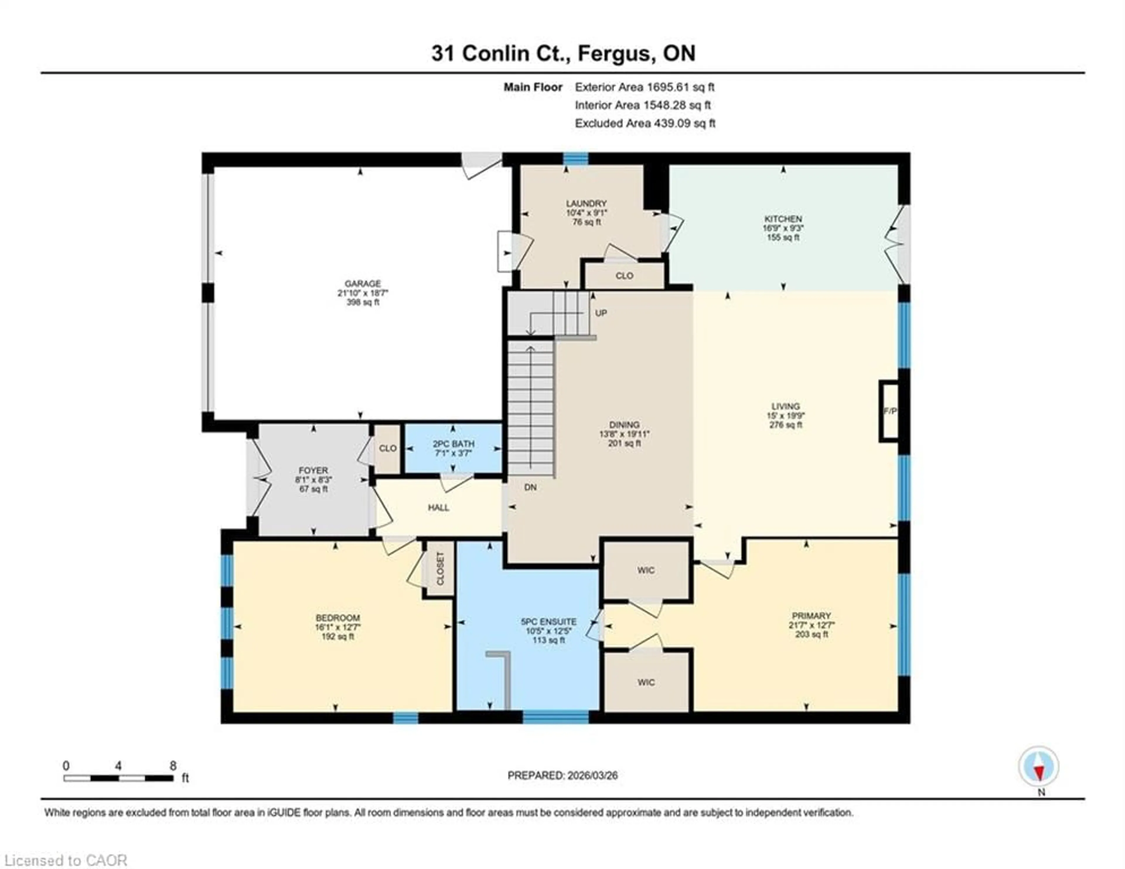 Floor plan for 31 Conlin Crt, Fergus Ontario N1M 0H2