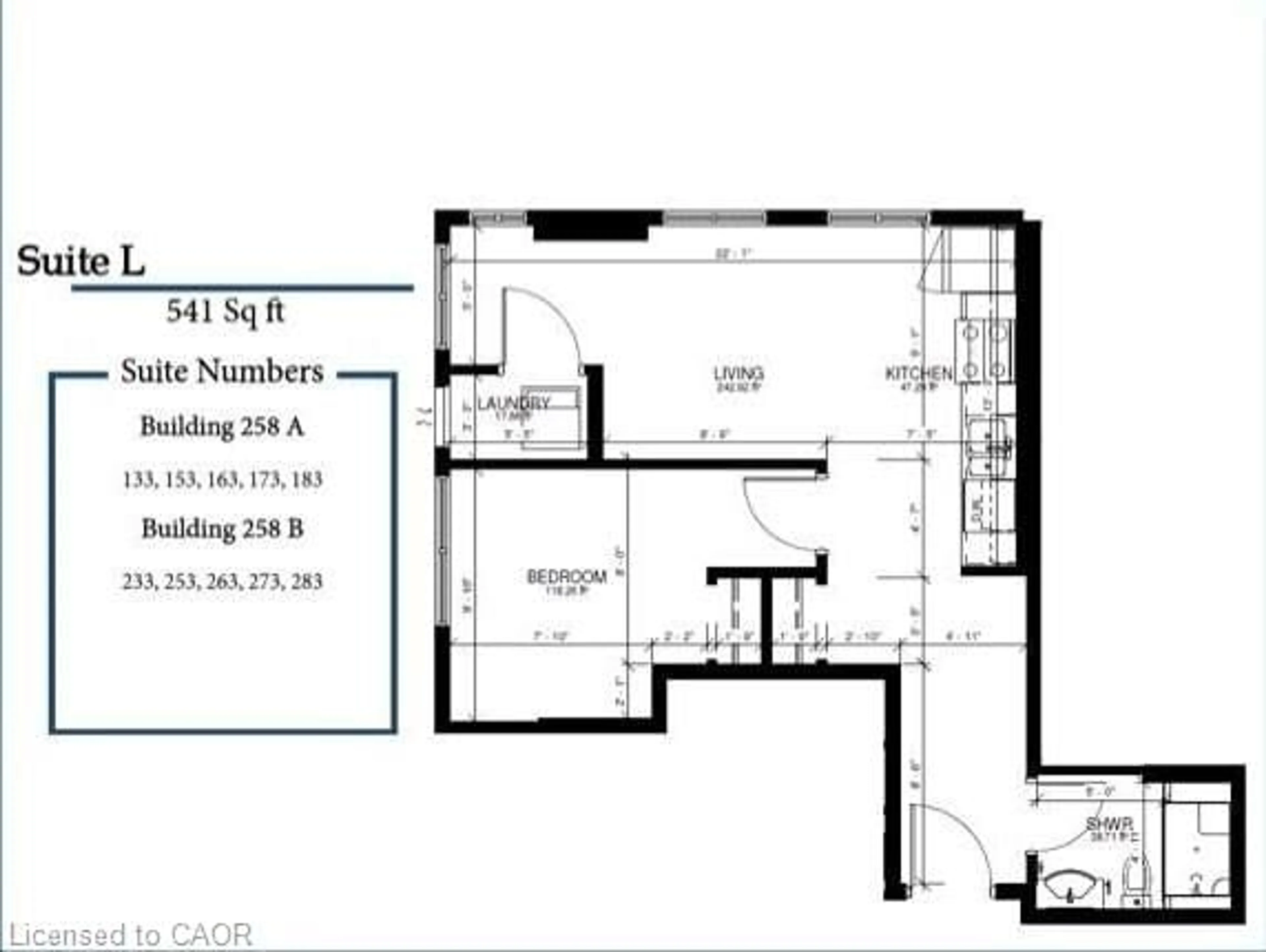 Floor plan for 258B Sunview St #283, Waterloo Ontario N2L 0H7