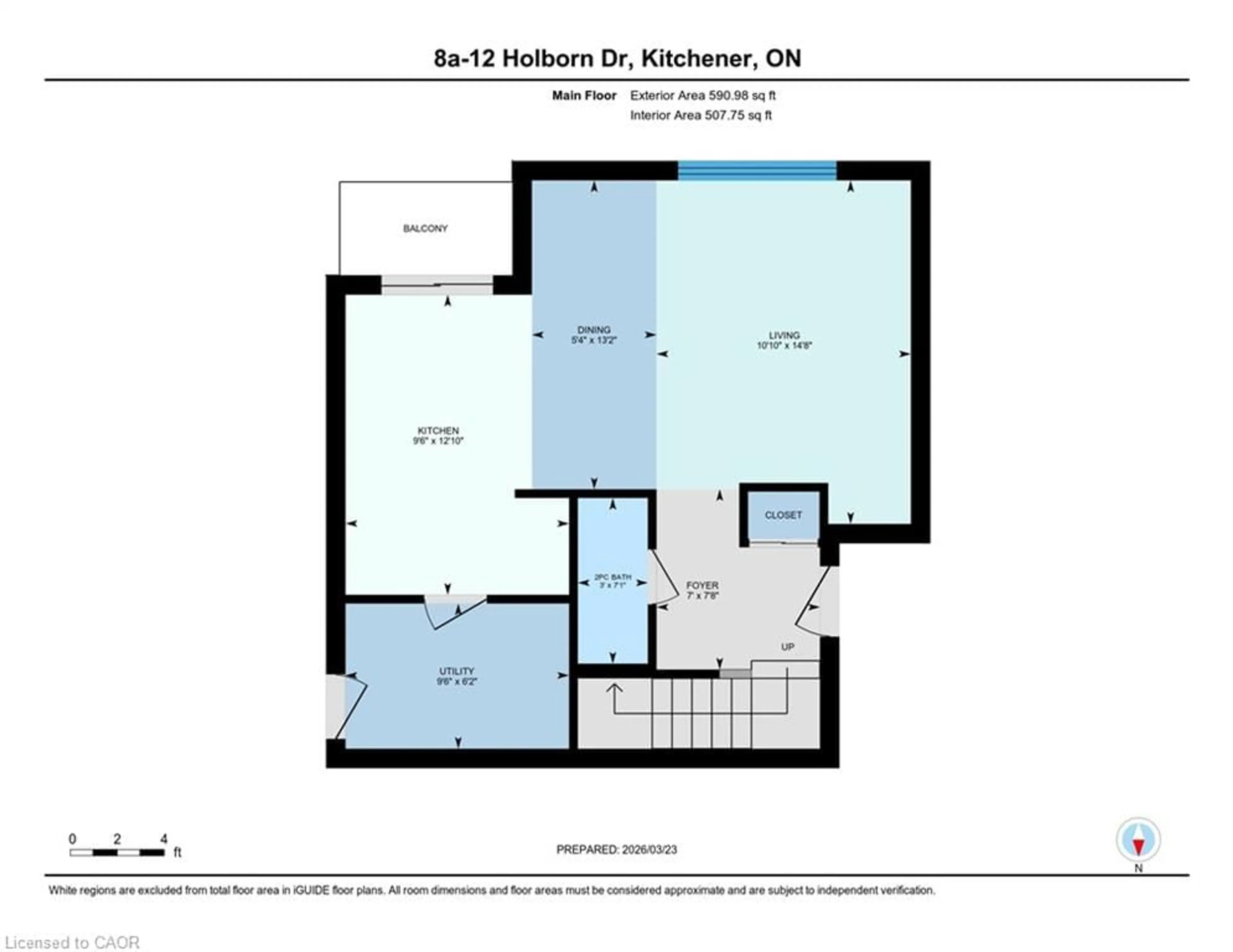 Floor plan for 12 Holborn Dr #8A, Kitchener Ontario N2A 0A4