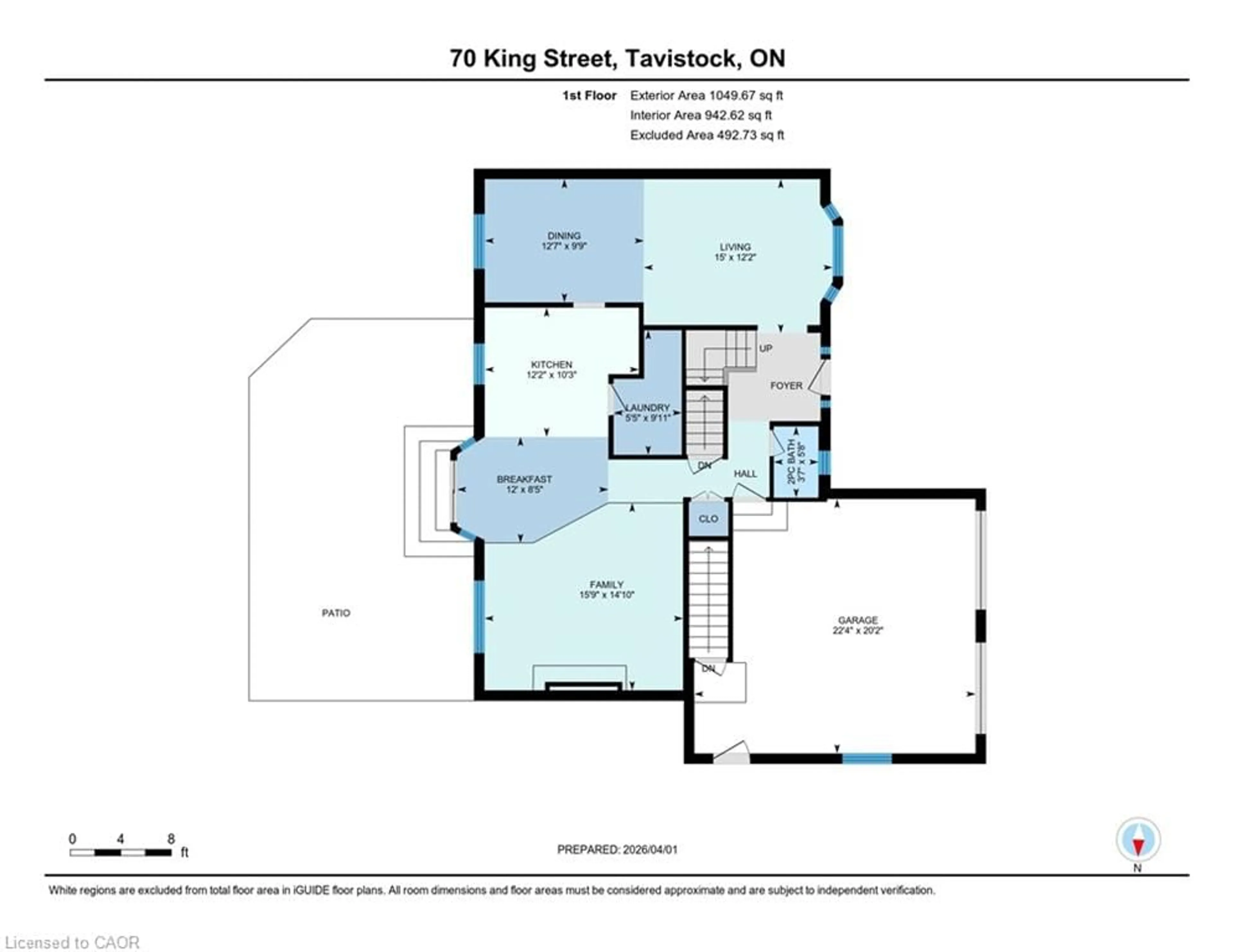 Floor plan for 70 King St, Tavistock Ontario N0B 2R0