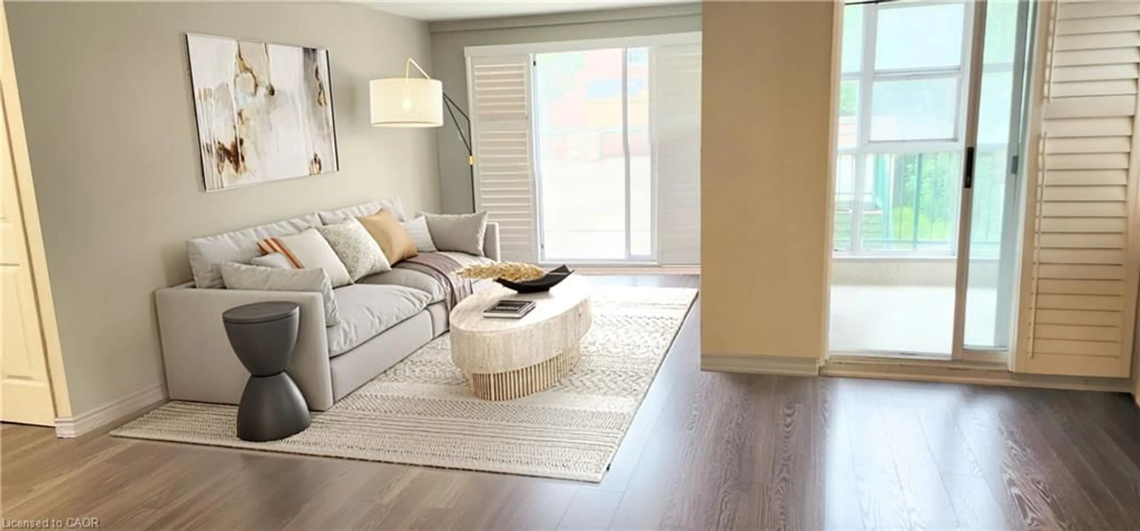 Living room with furniture, unknown for 19 Lake Ave #204, Stoney Creek Ontario L8G 2V1