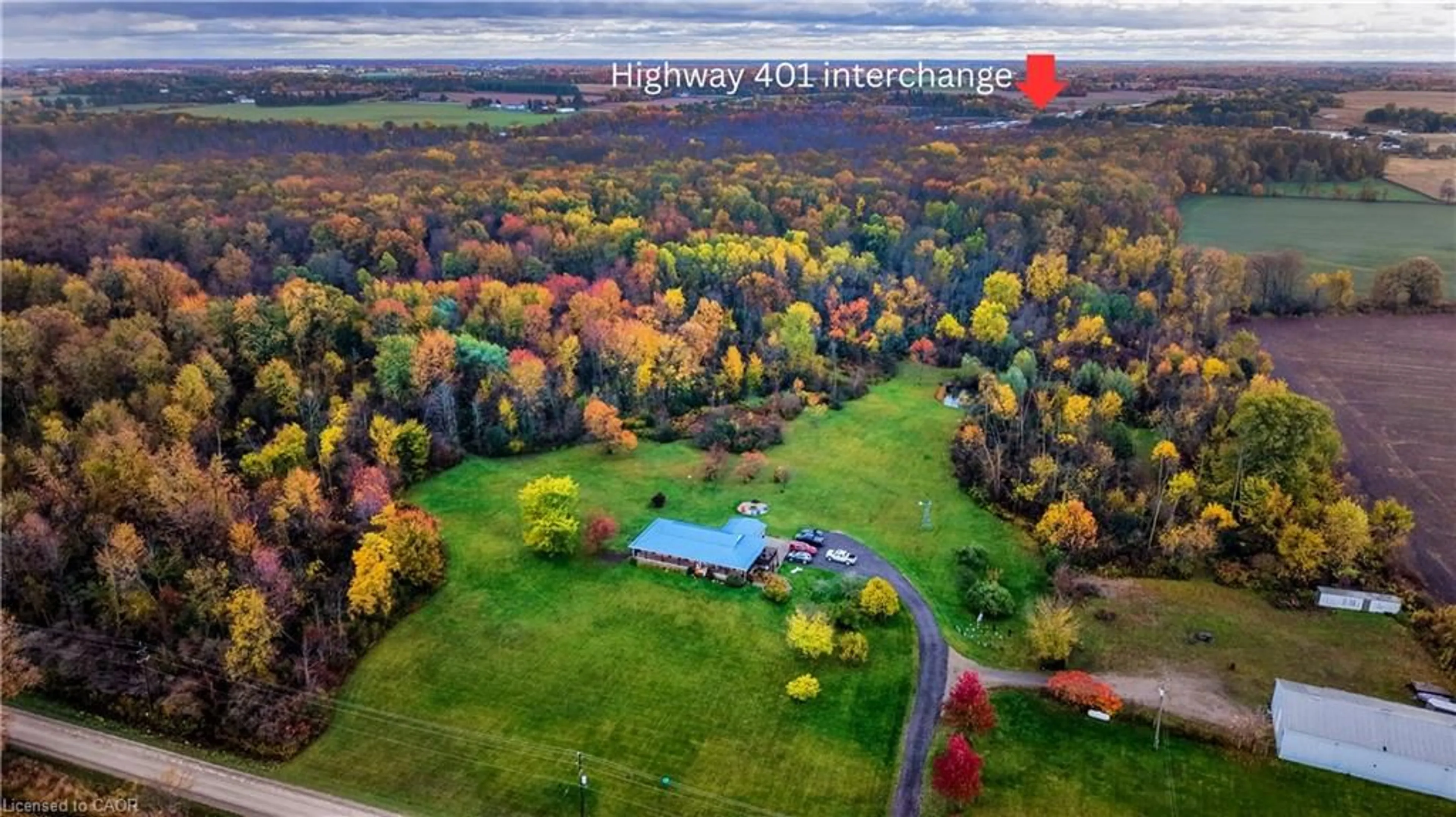 A pic from outside/outdoor area/front of a property/back of a property/a pic from drone, water/lake/river/ocean view for 826692 Township Rd 8, Drumbo Ontario N0J 1G0