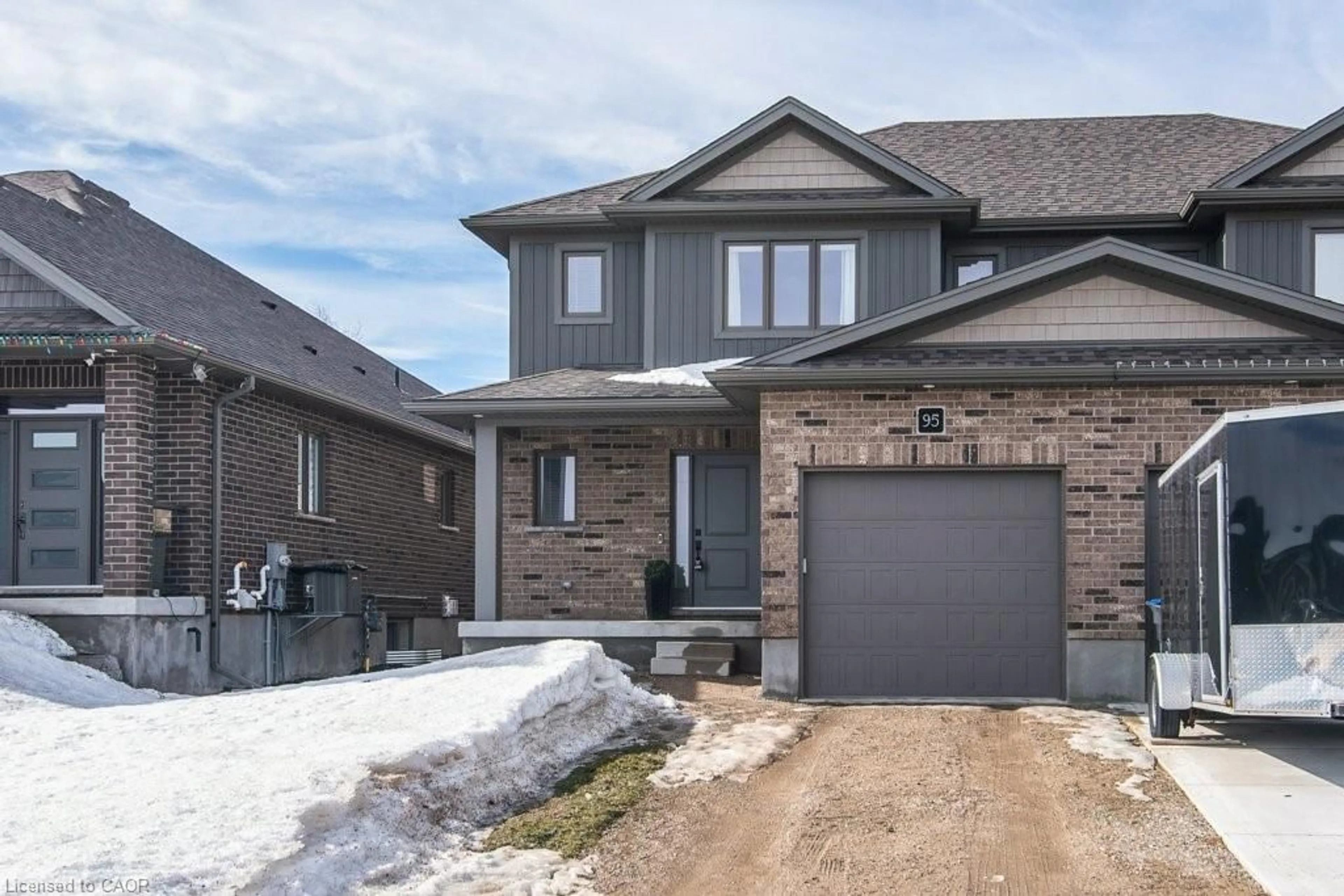 Home with brick exterior material, street for 95 Pugh St, Milverton Ontario N0K 1M0