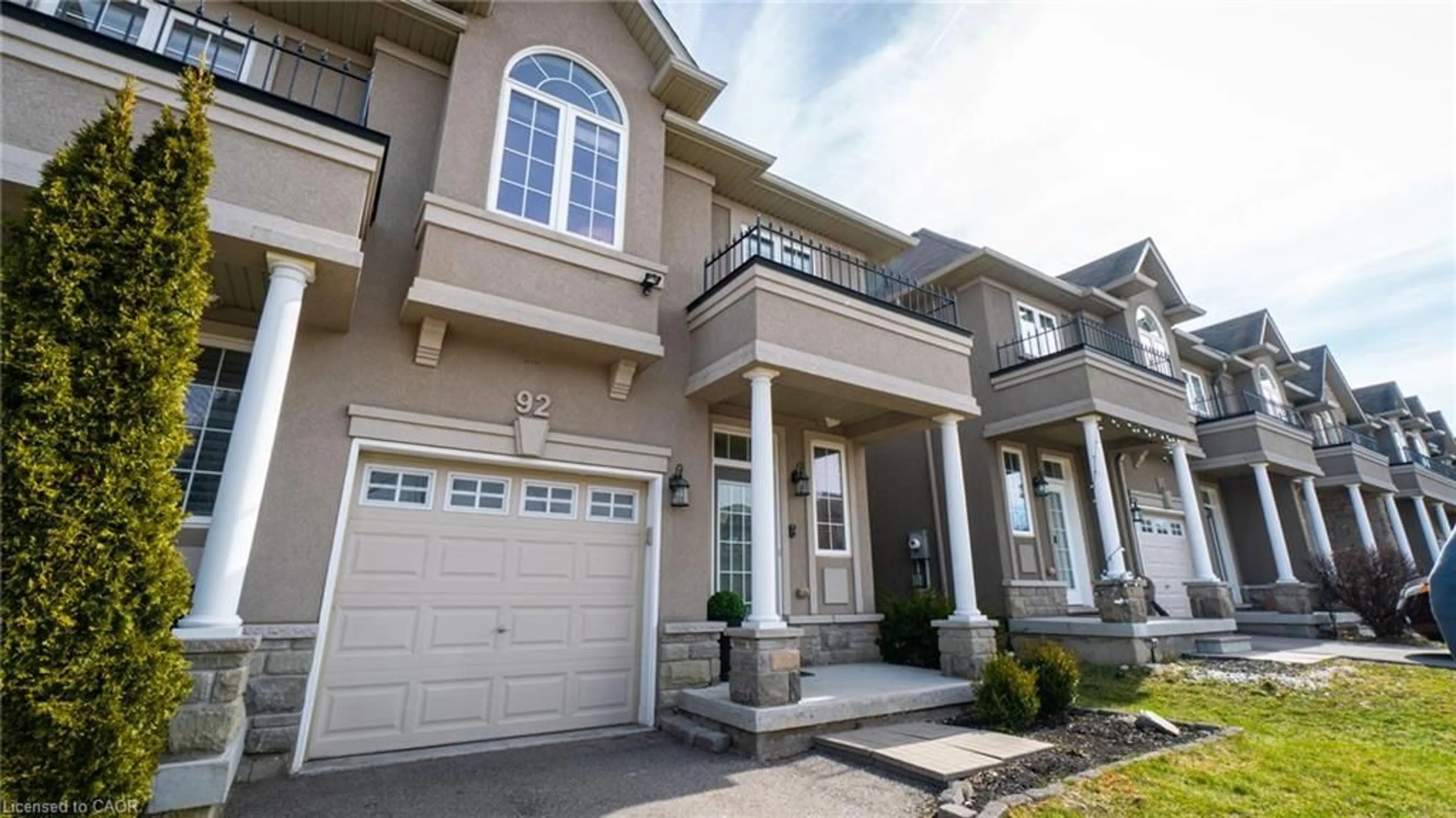 Home with vinyl exterior material, street for 92 Vinton Rd, Ancaster Ontario L9K 0G6