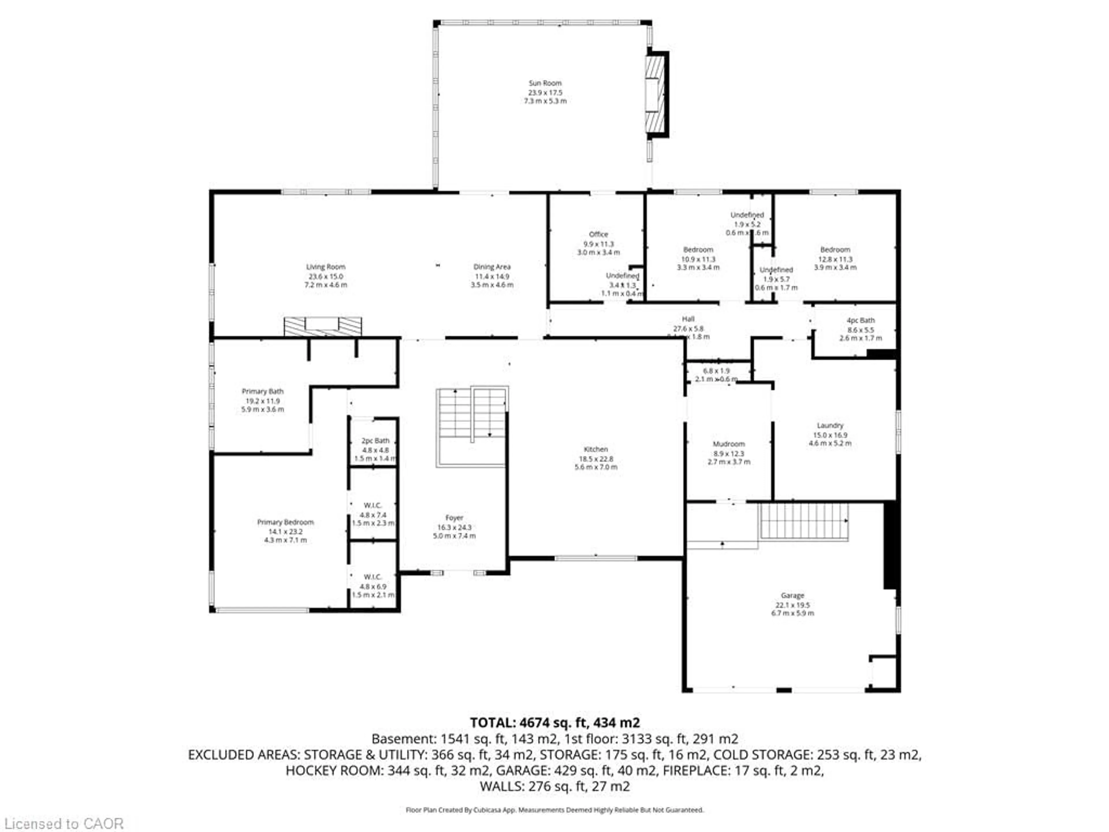 Floor plan for 25 Sunset Dr, Simcoe Ontario N3Y 4G2