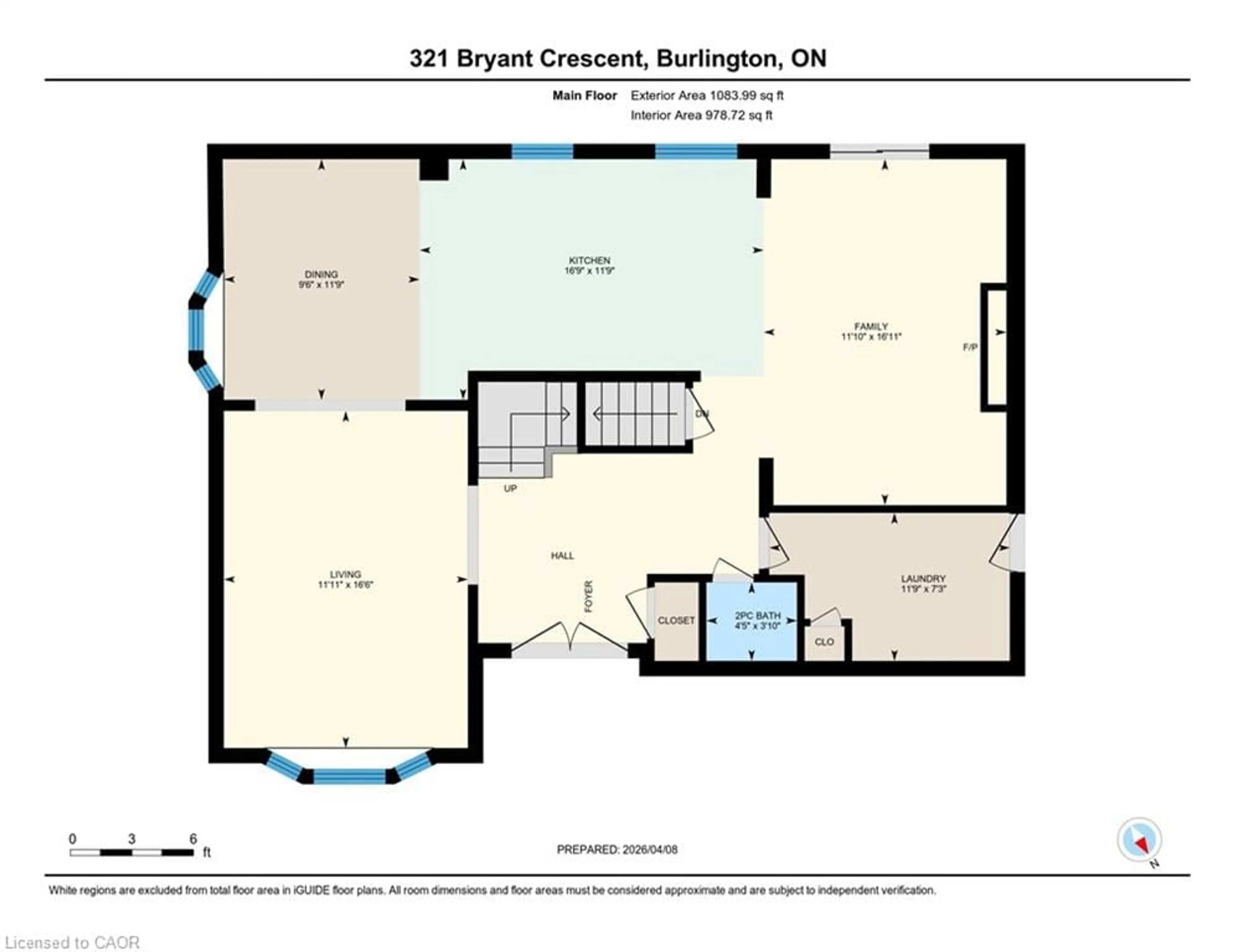 Floor plan for 321 Bryant Cres, Burlington Ontario L7L 4Z1