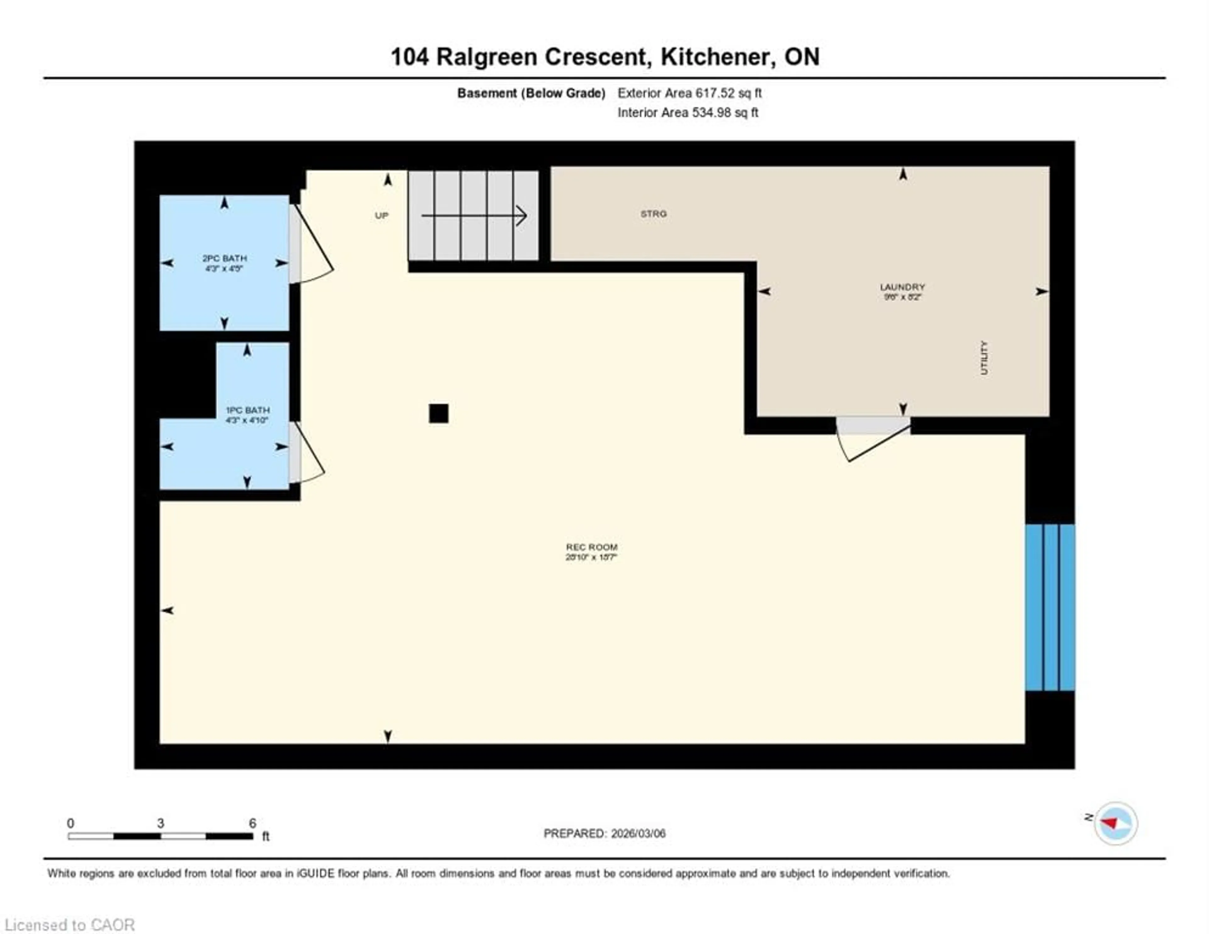 Floor plan for 104 Ralgreen Cres, Kitchener Ontario N2M 1T9