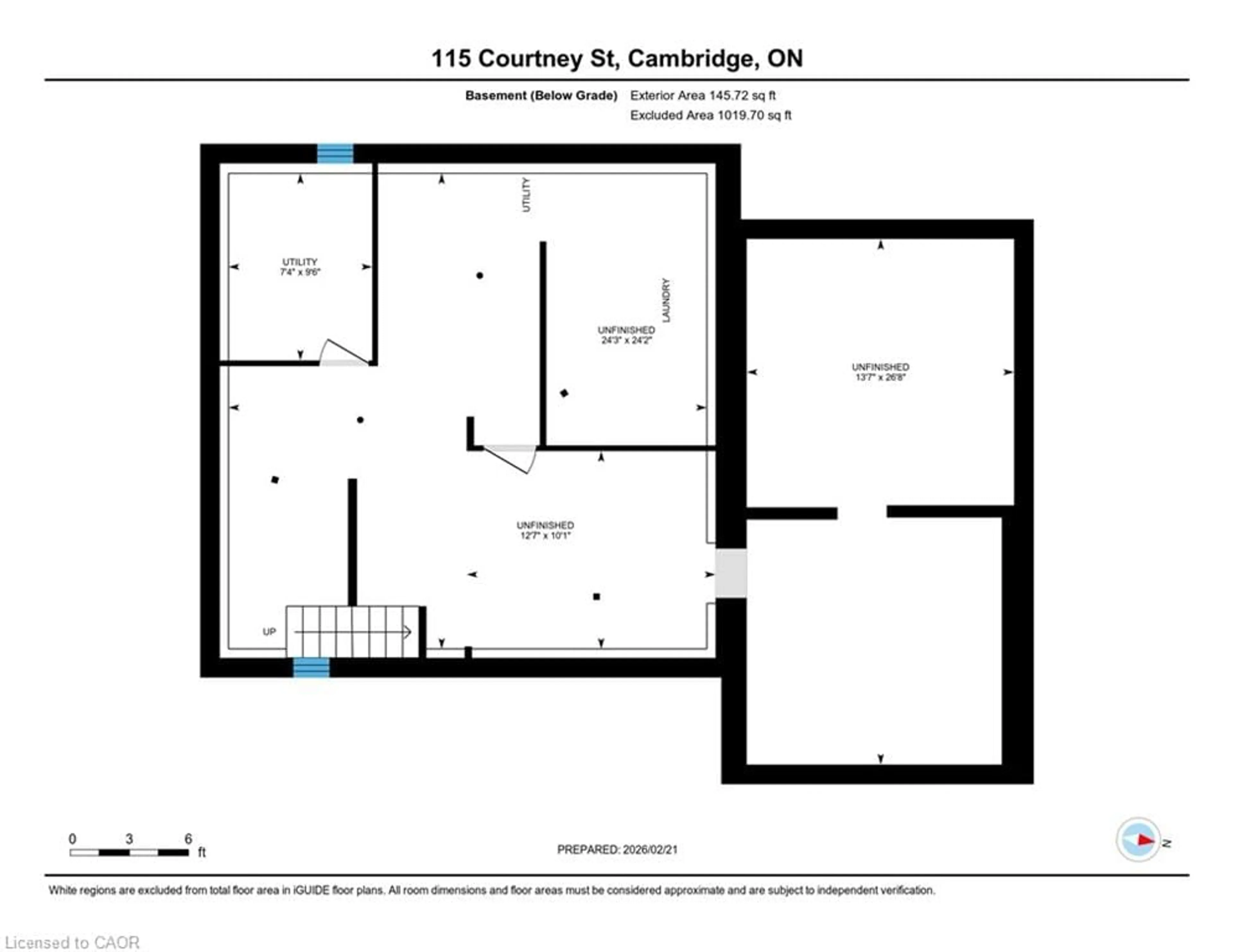 Floor plan for 115 Courtney St, Cambridge Ontario N3C 1S2