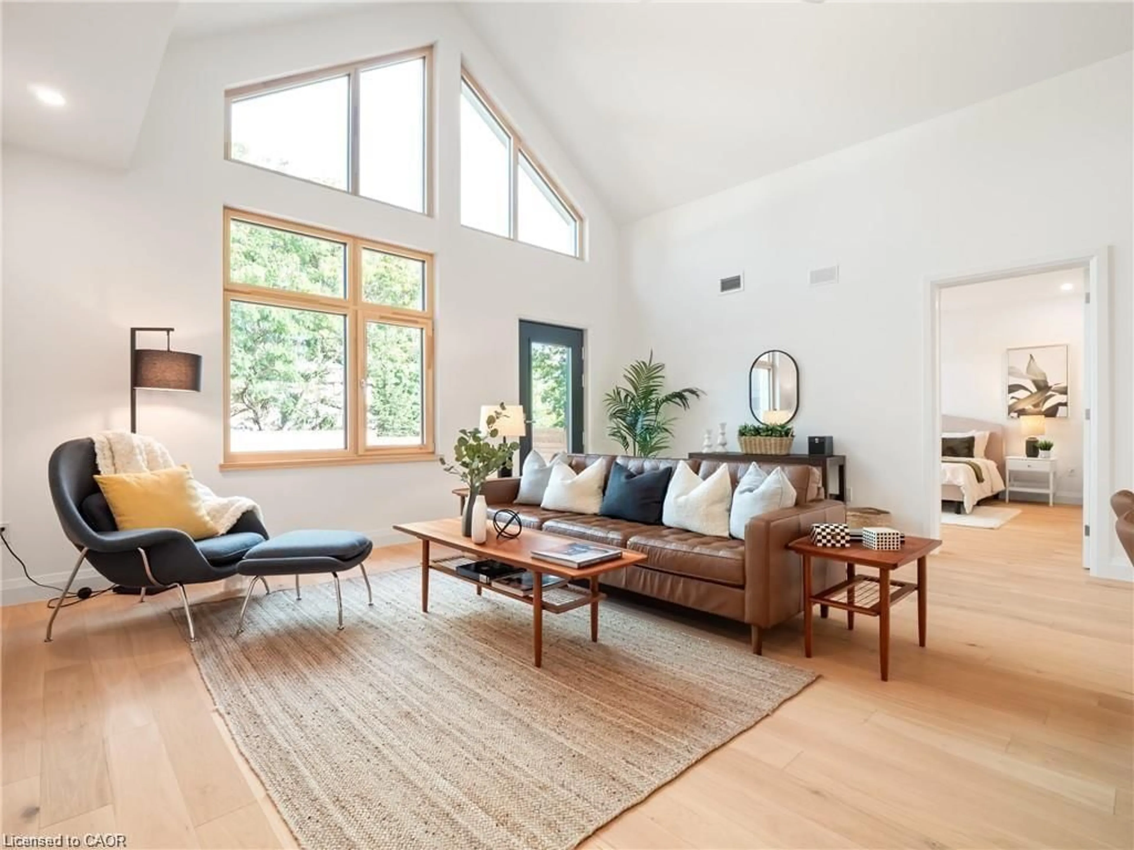 Living room with furniture, wood/laminate floor for 98 Elgin St, Embro Ontario N0J 1J0