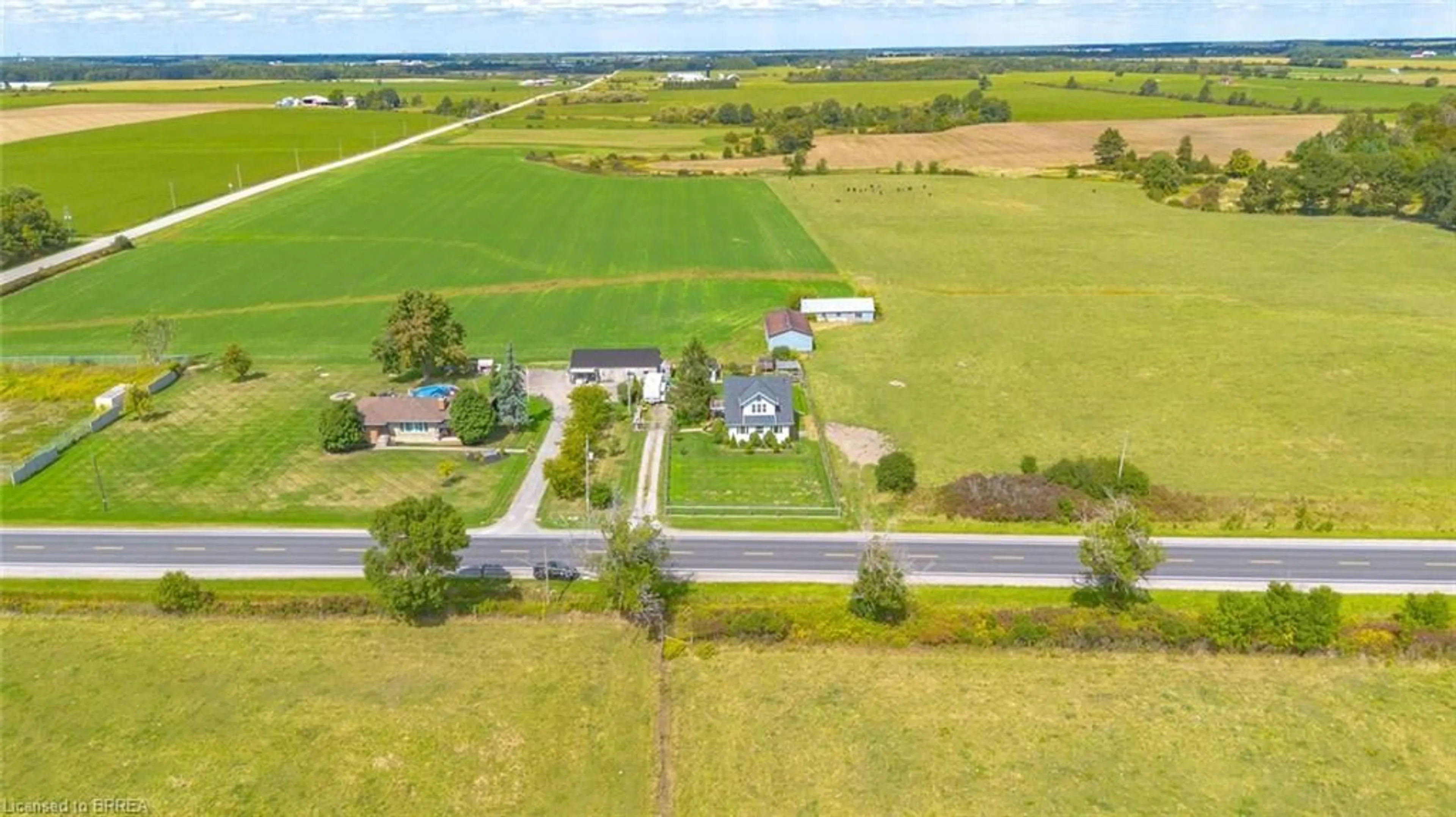A pic from outside/outdoor area/front of a property/back of a property/a pic from drone, water/lake/river/ocean view for 3211 Highway 3, Jarvis Ontario N0A 1J0