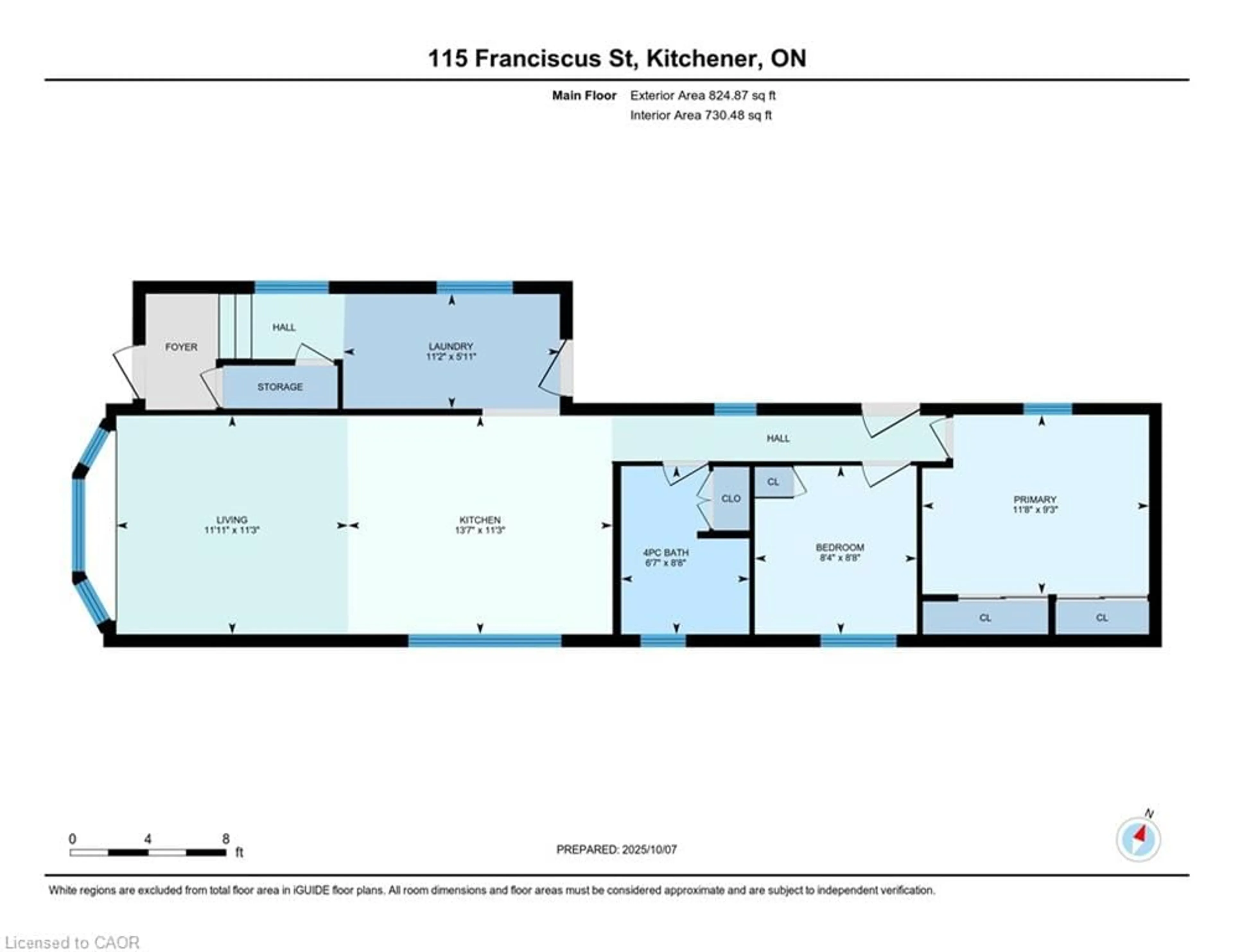Floor plan for 115 Franciscus St, Waterloo Ontario N2J 4G8