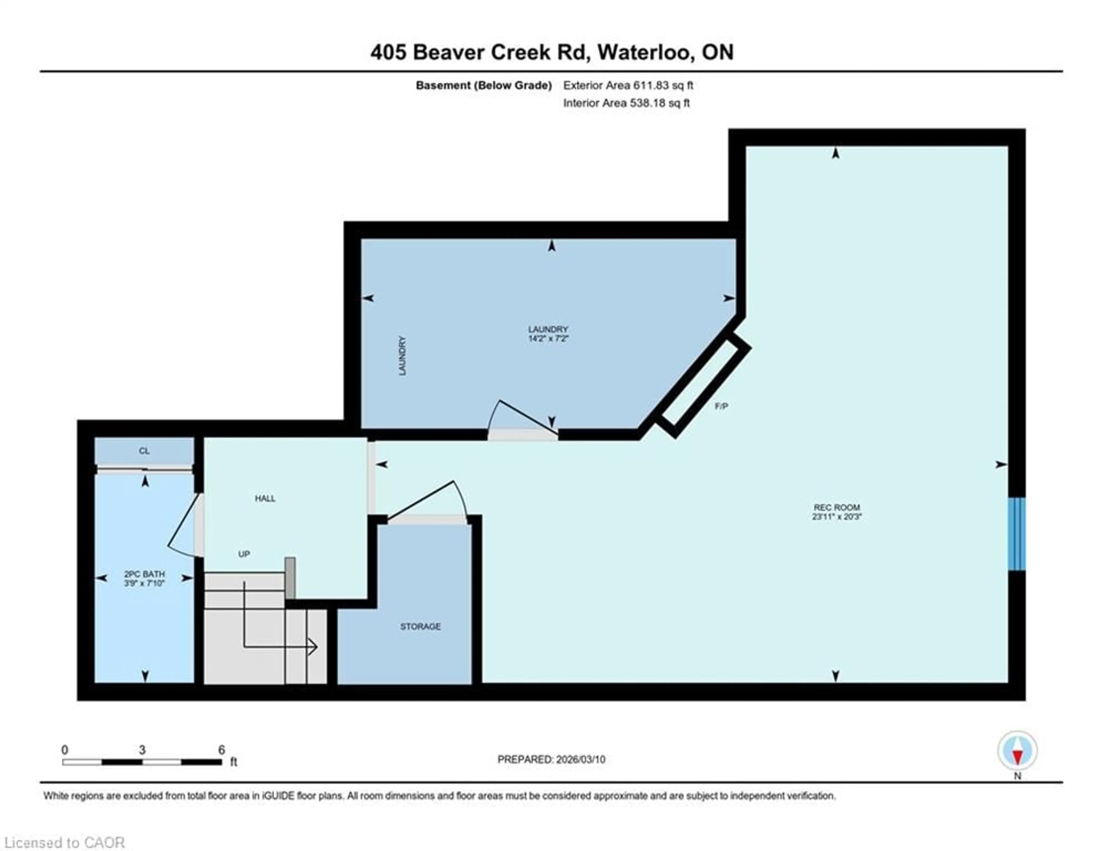 Floor plan for 405 Beaver Creek Rd, Waterloo Ontario N2V 2J8