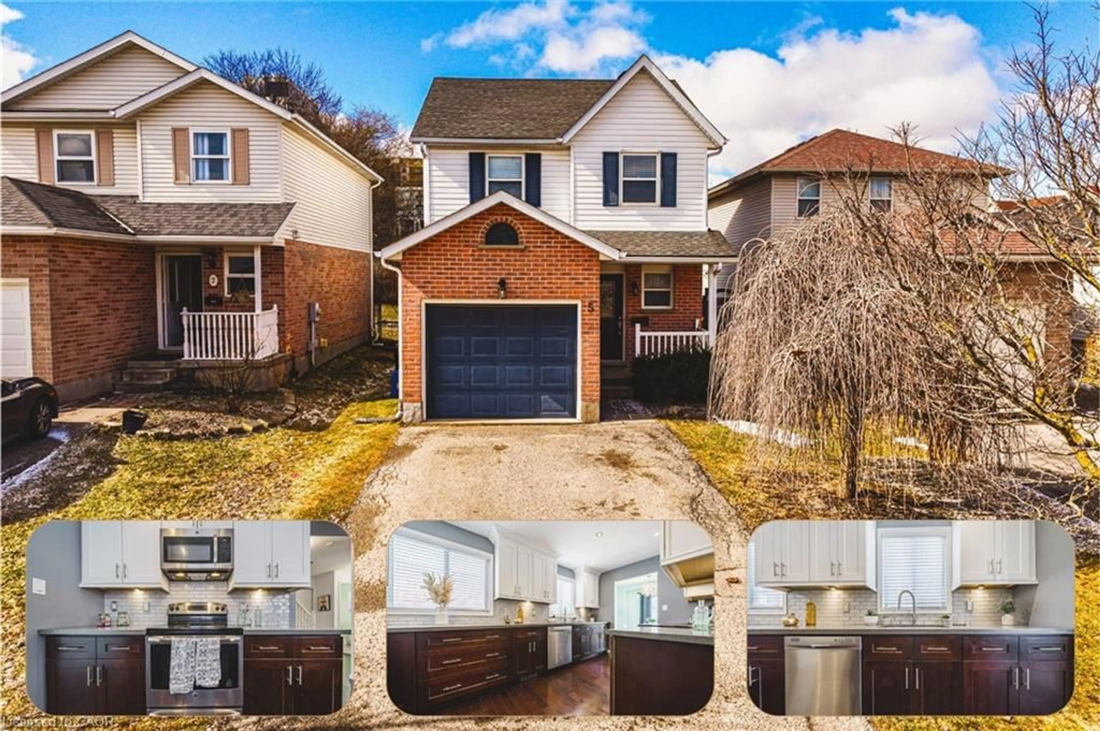 Home with brick exterior material, street for 5 Michelle Crt, Kitchener Ontario N2N 3K8
