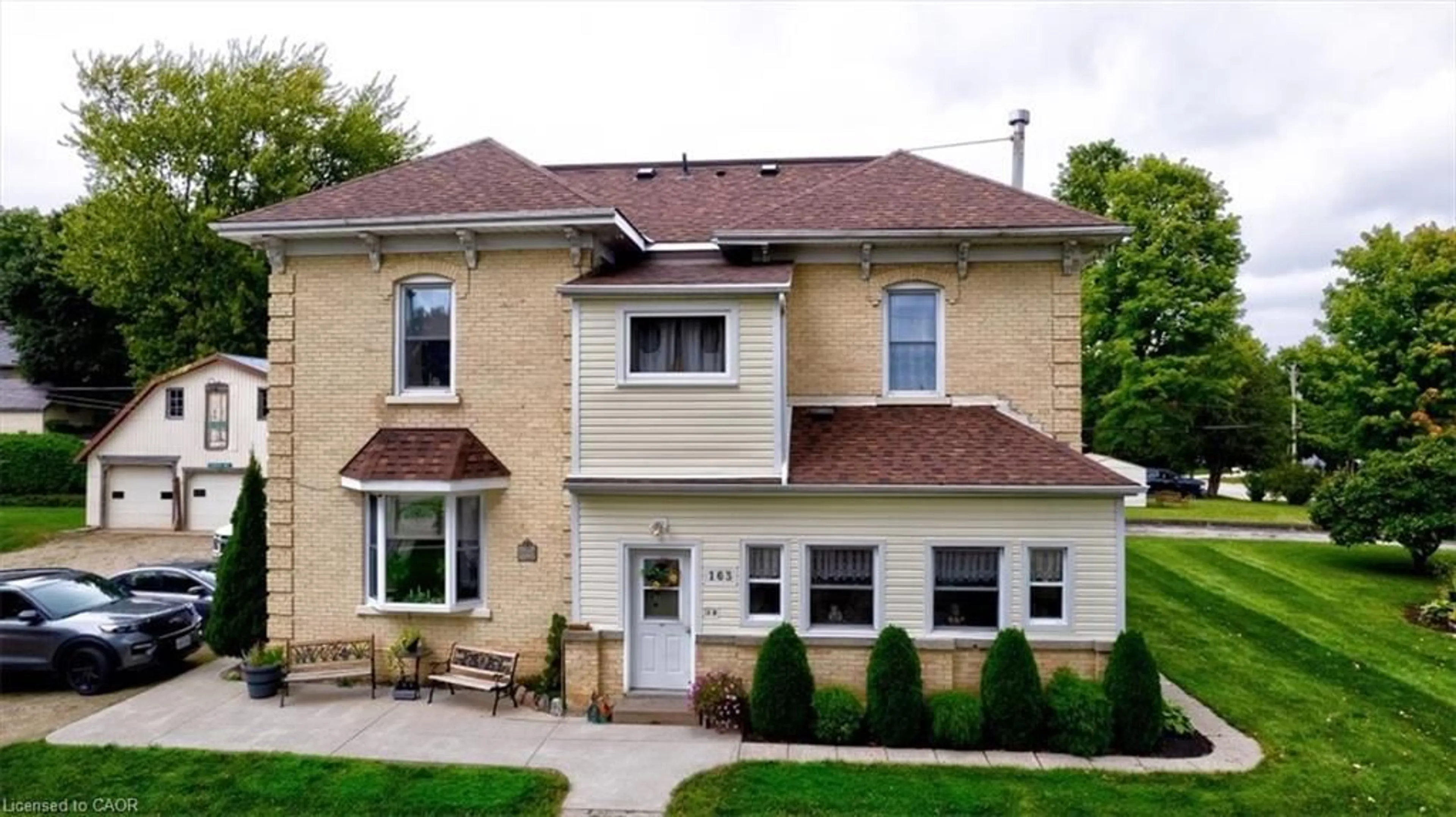 Home with brick exterior material, street for 163 John St, Harriston Ontario N0G 1Z0