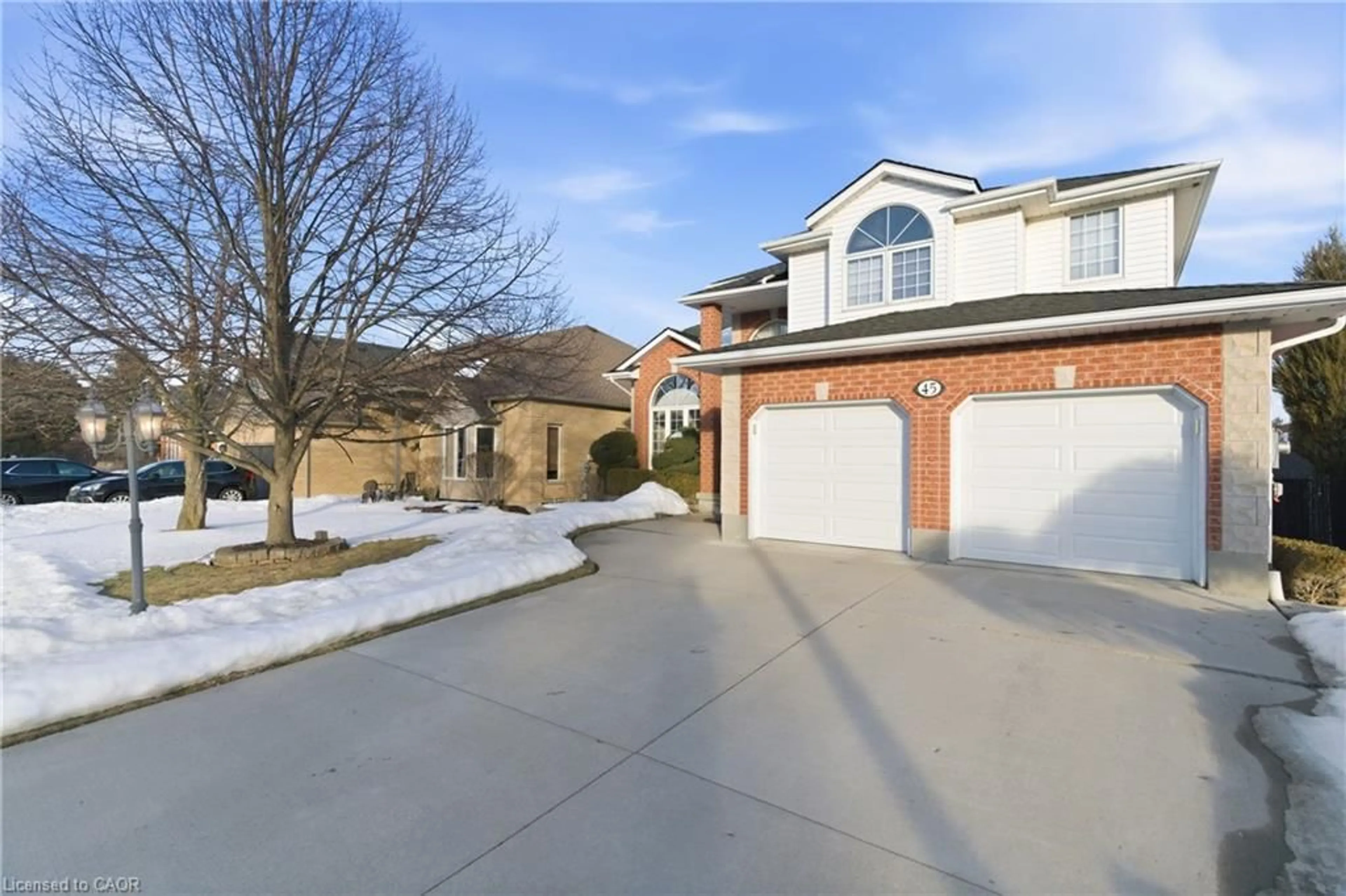 Home with brick exterior material, street for 45 Fieldstone Rd, Guelph Ontario N1L 1B4