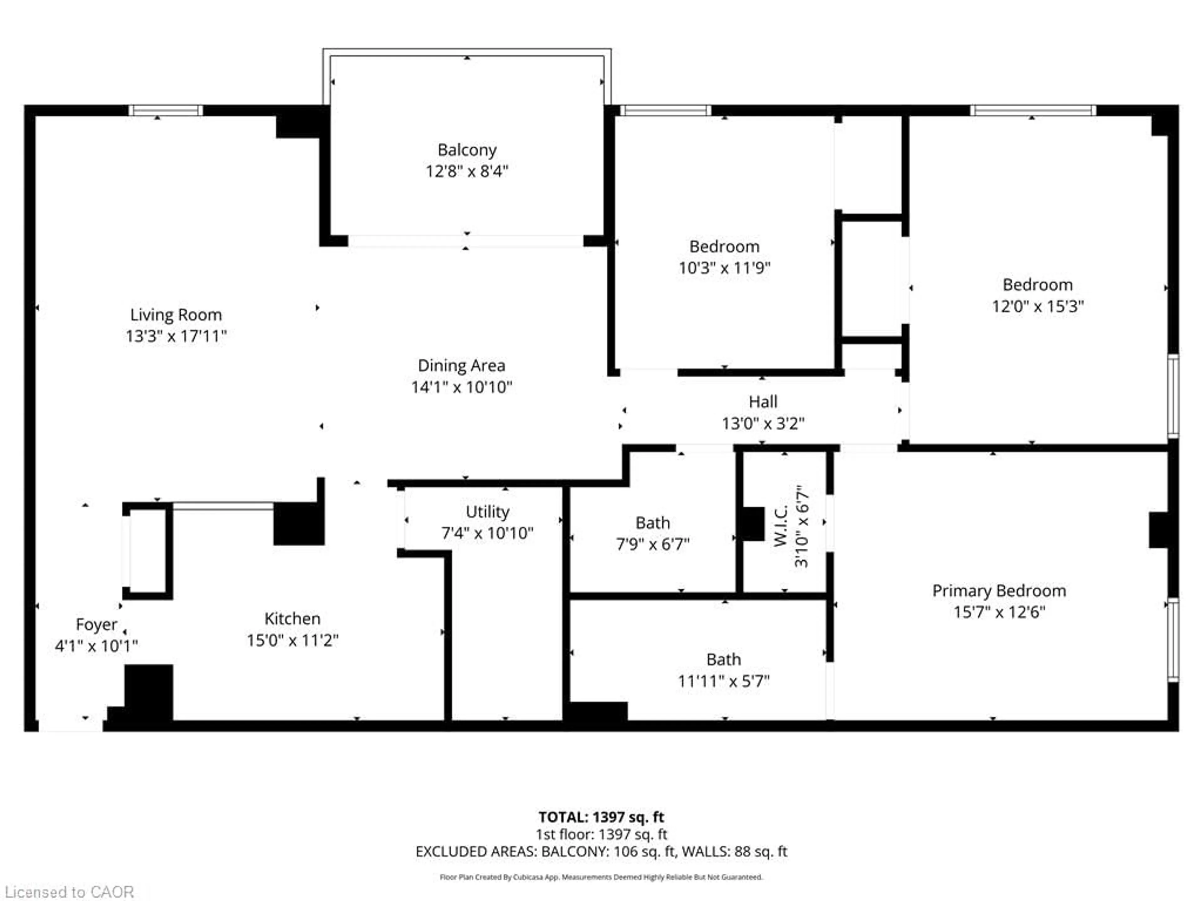 Floor plan for 150 Wilson St #308, Ancaster Ontario L9G 4E7