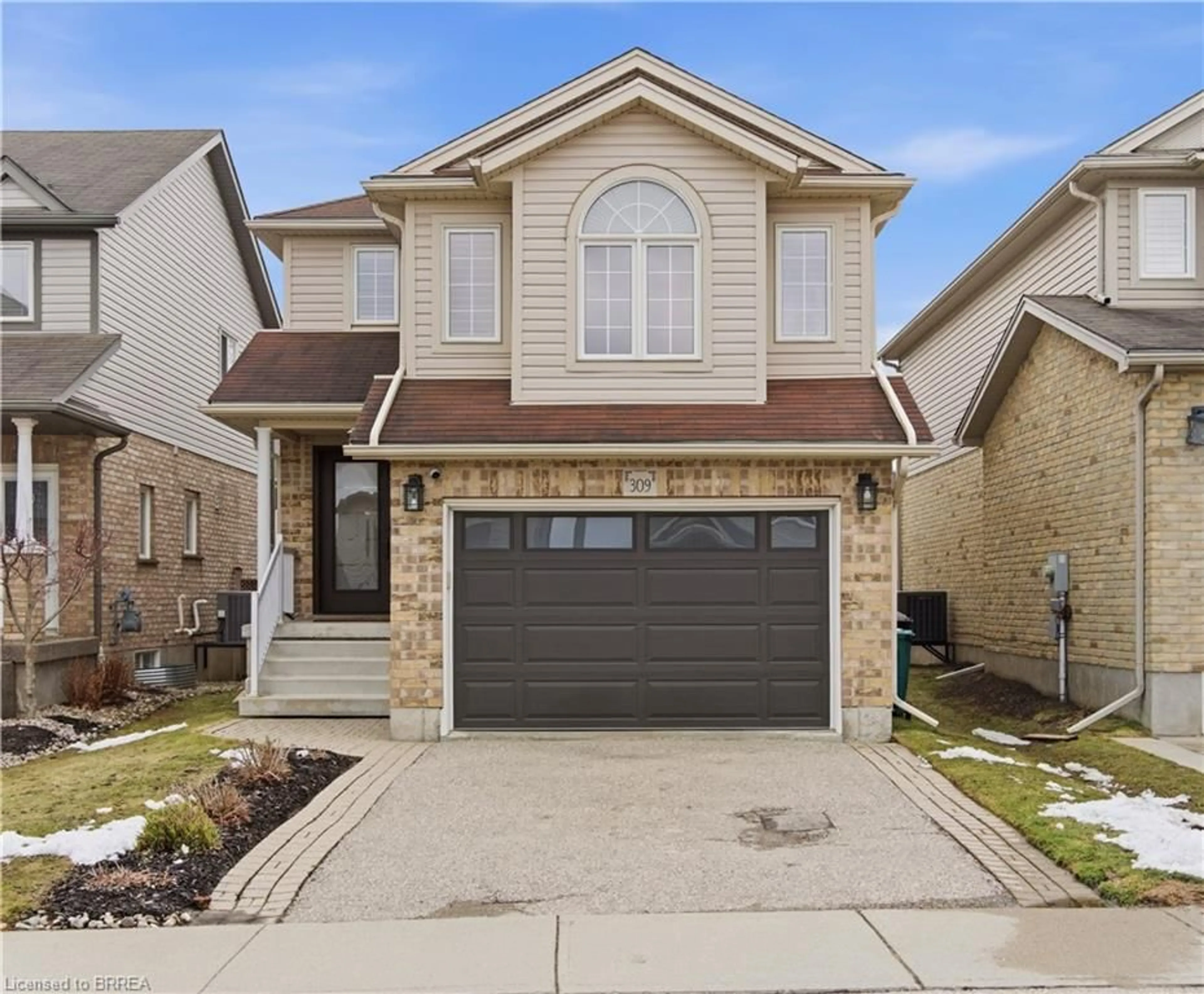 Home with brick exterior material, street for 309 Featherstone Cres, Kitchener Ontario N2R 1Z4