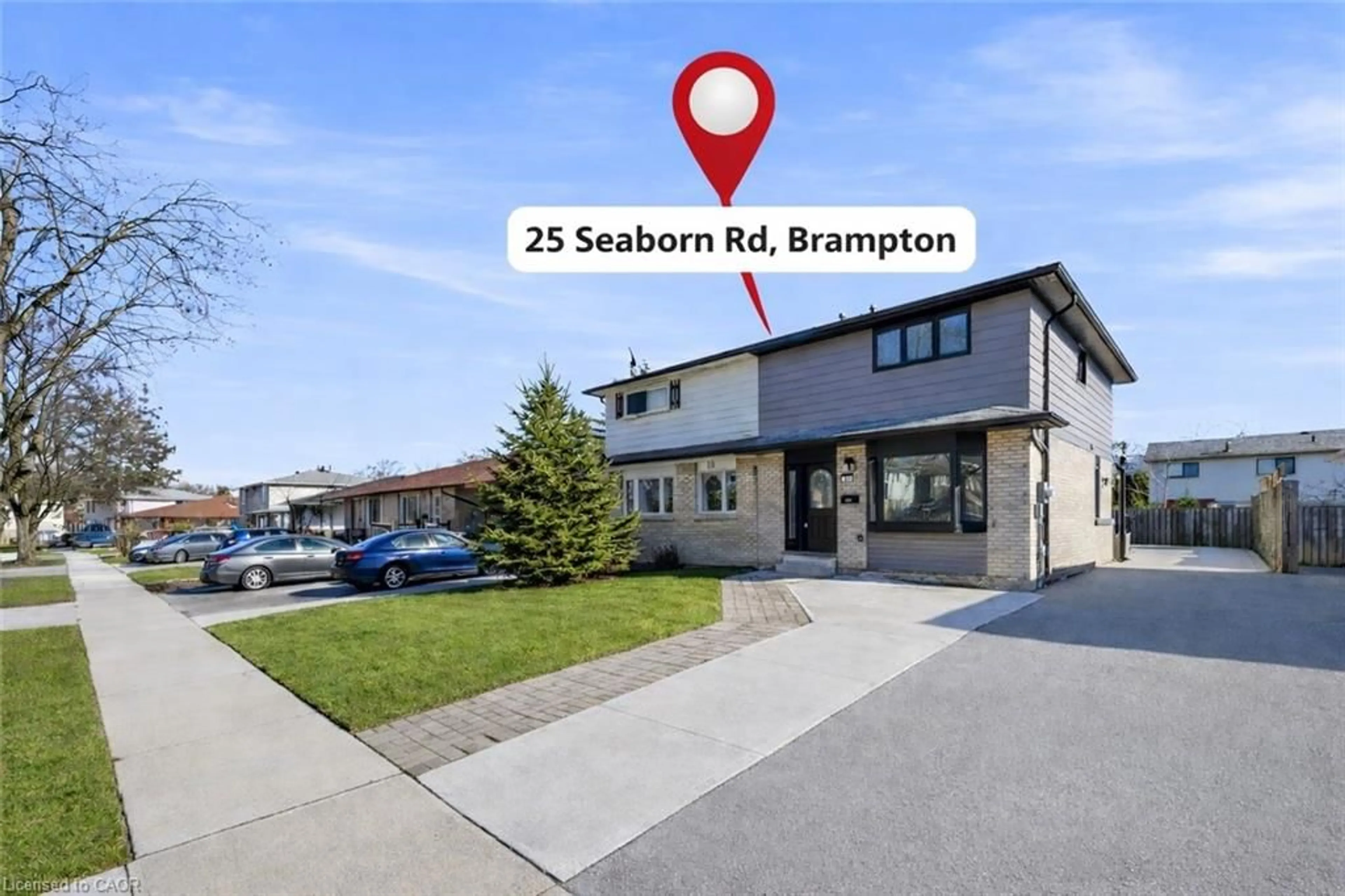 A pic from outside/outdoor area/front of a property/back of a property/a pic from drone, building for 25 Seaborn Rd, Brampton Ontario L6V 2B8