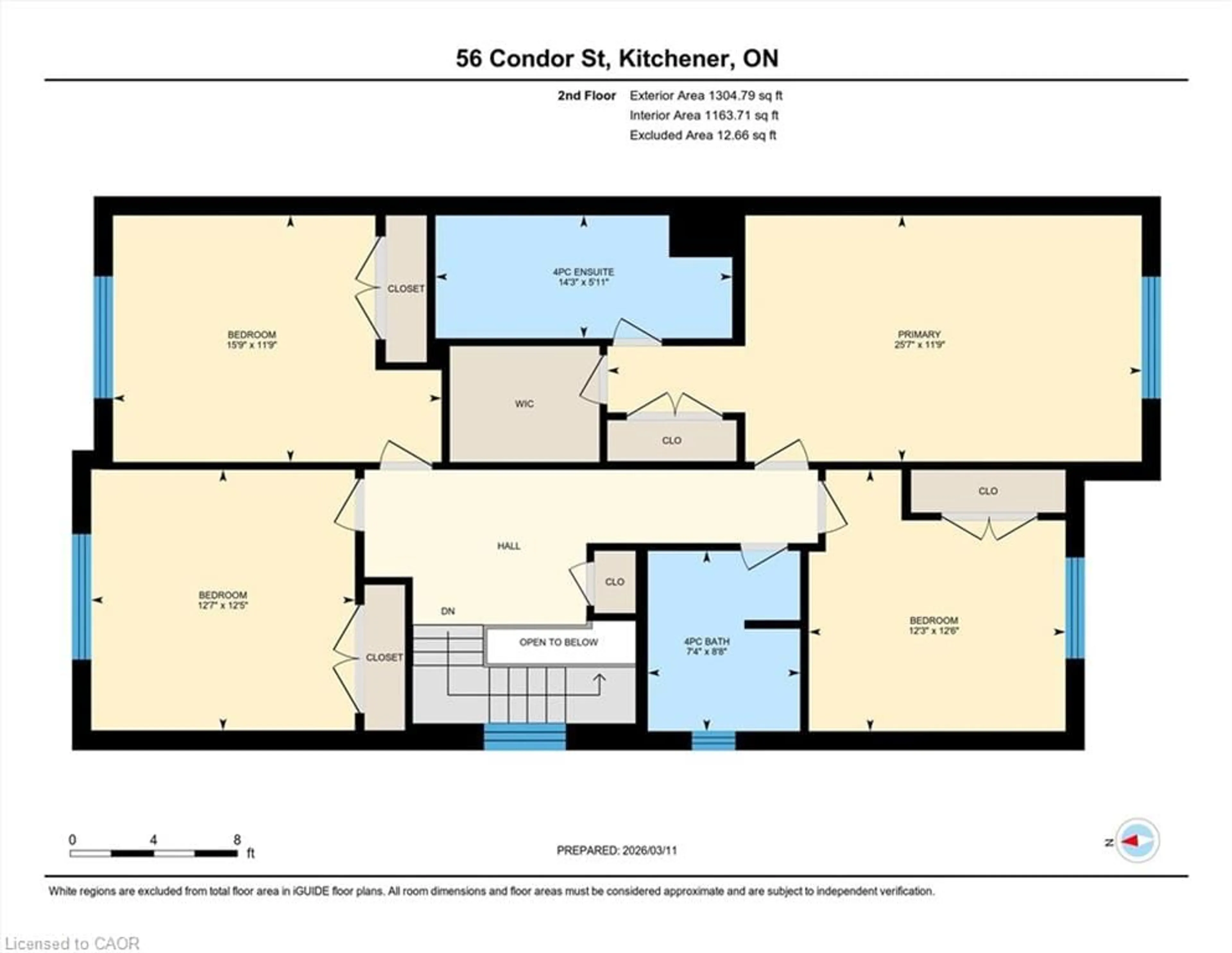 Floor plan for 56 Condor St, Kitchener Ontario N2K 0B2