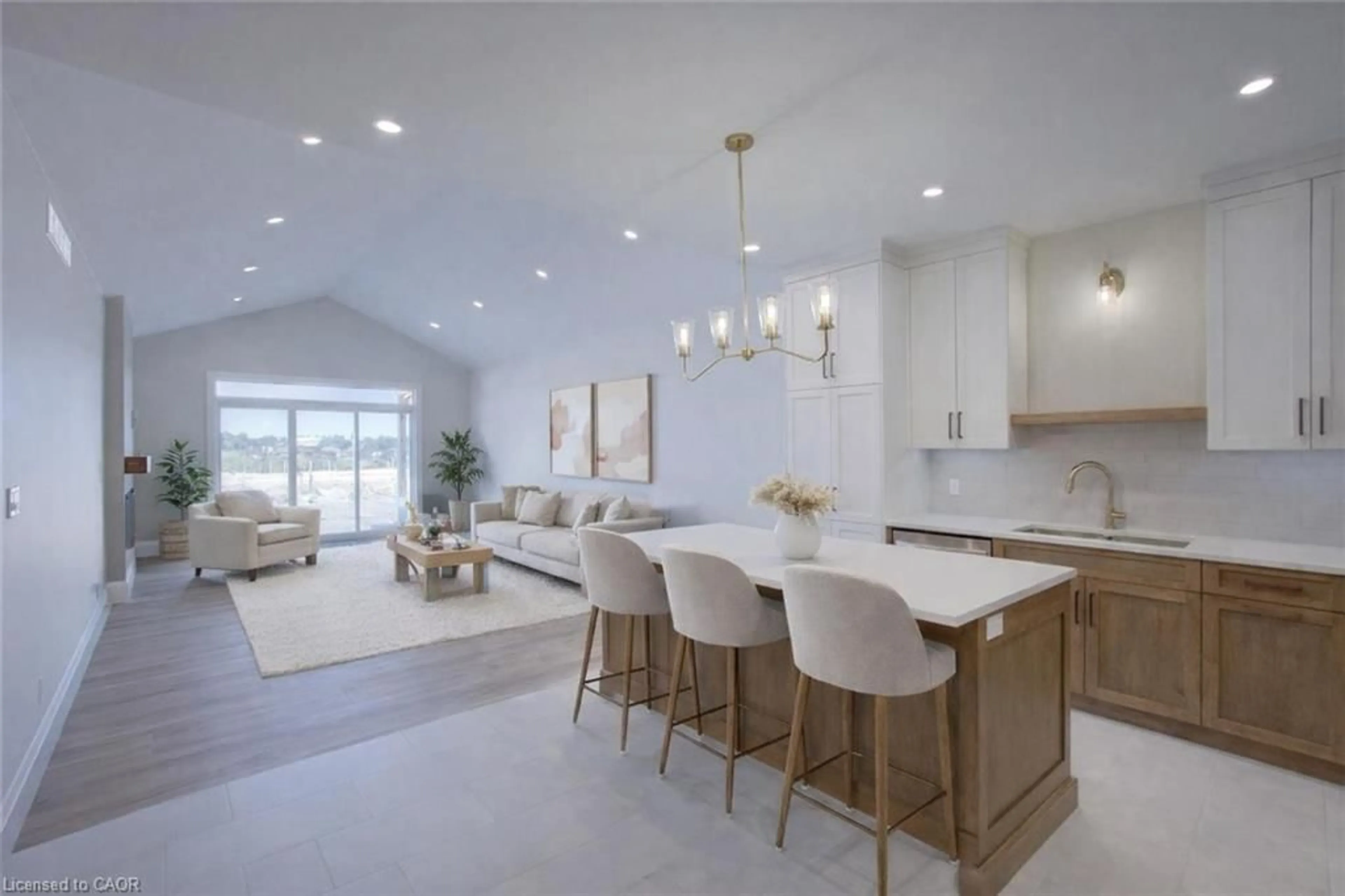 Open concept kitchen, ceramic/tile floor for 91 Bedell Dr, Drayton Ontario N0G 1P0