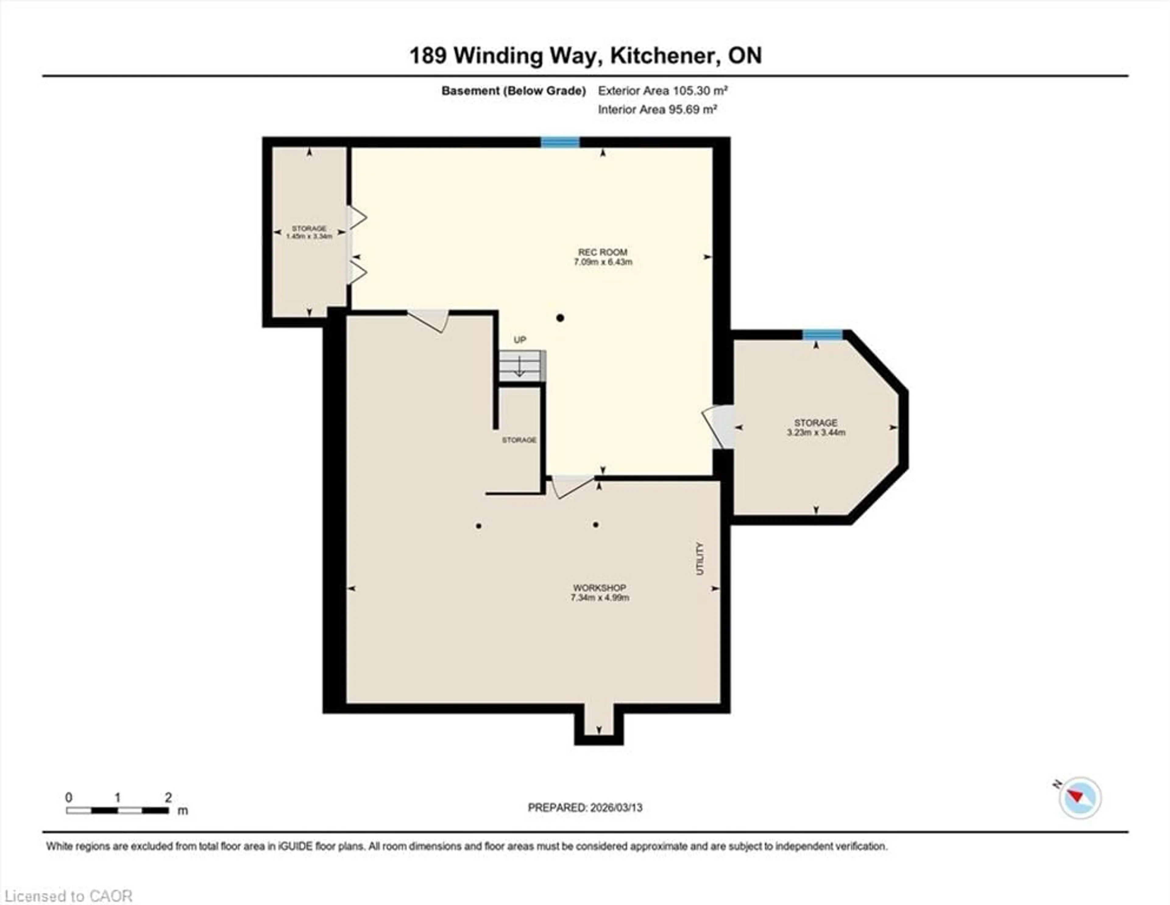 Floor plan for 189 Winding Way, Kitchener Ontario N2N 1P3