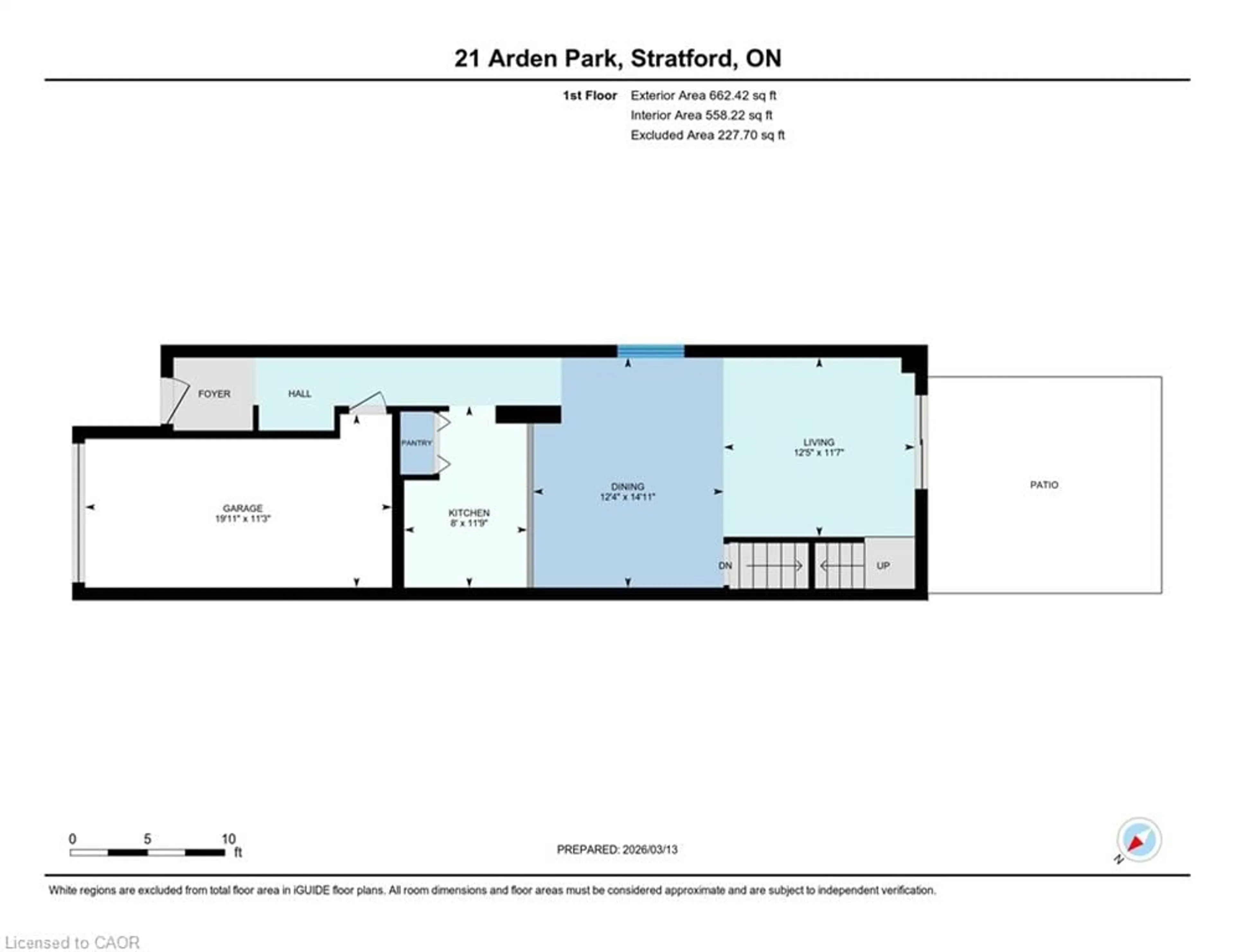 Floor plan for 21 Arden Pk, Stratford Ontario N5A 3E2