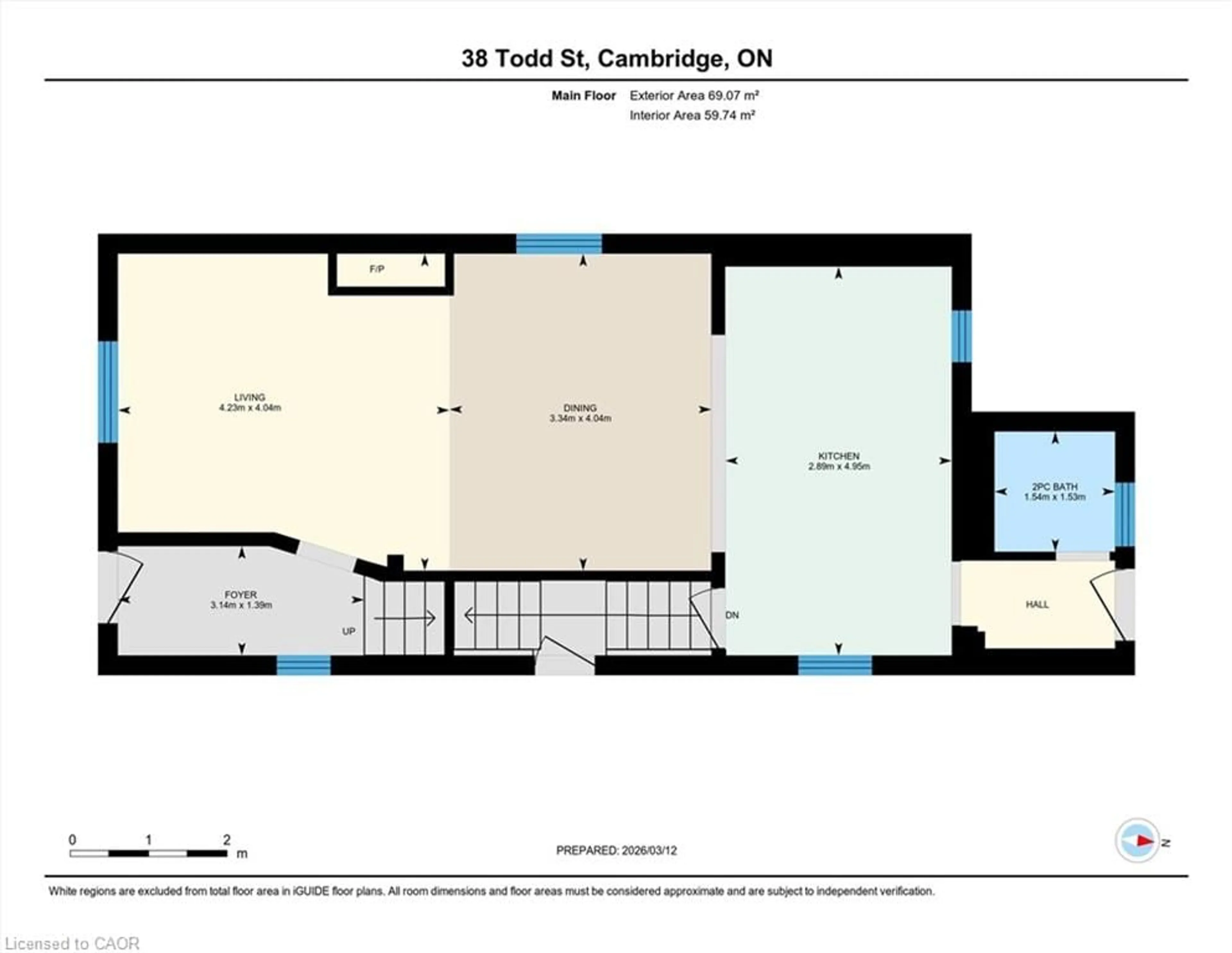 Floor plan for 38 Todd St, Cambridge Ontario N1R 1G5