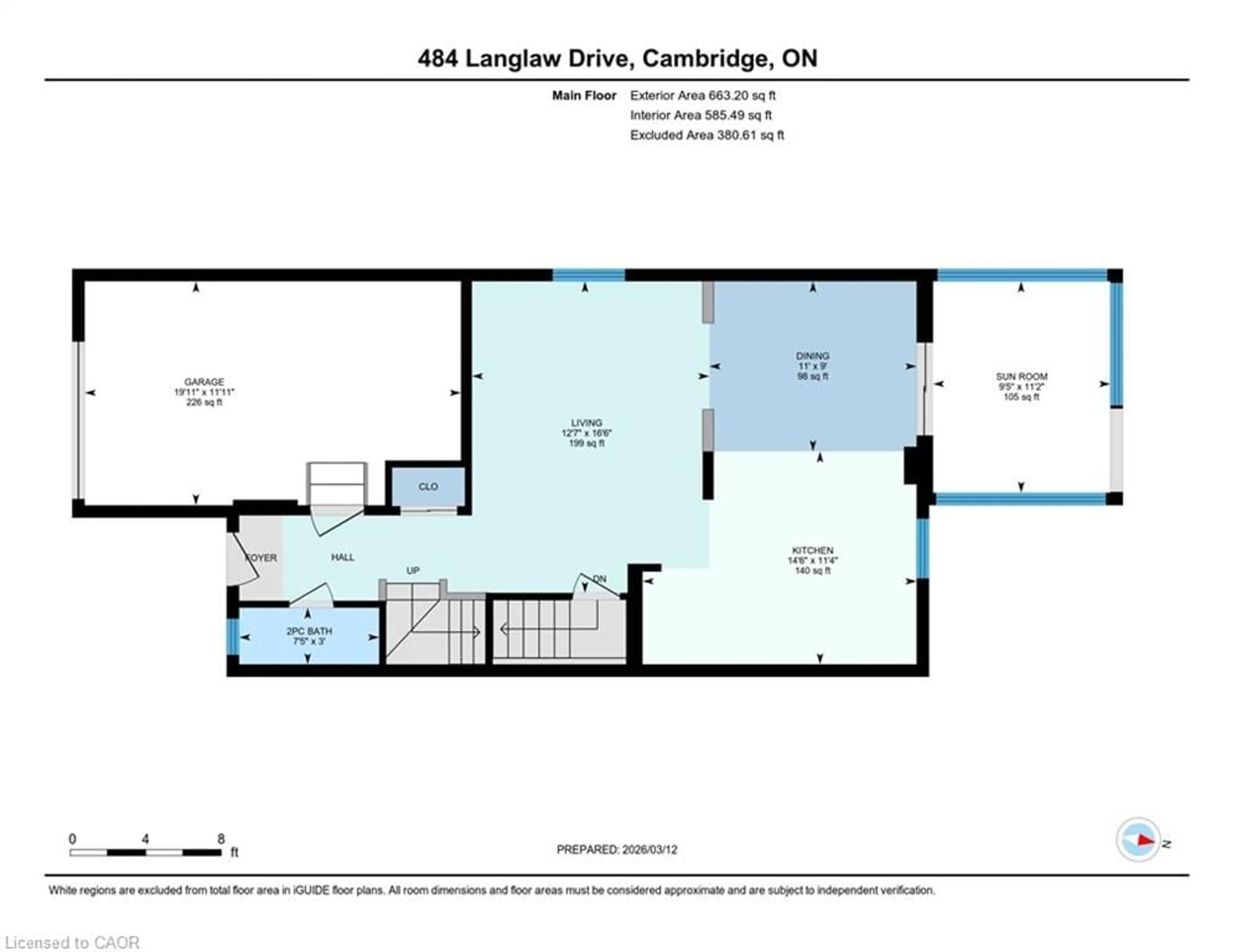 Floor plan for 484 Langlaw Dr, Cambridge Ontario N1P 1H5