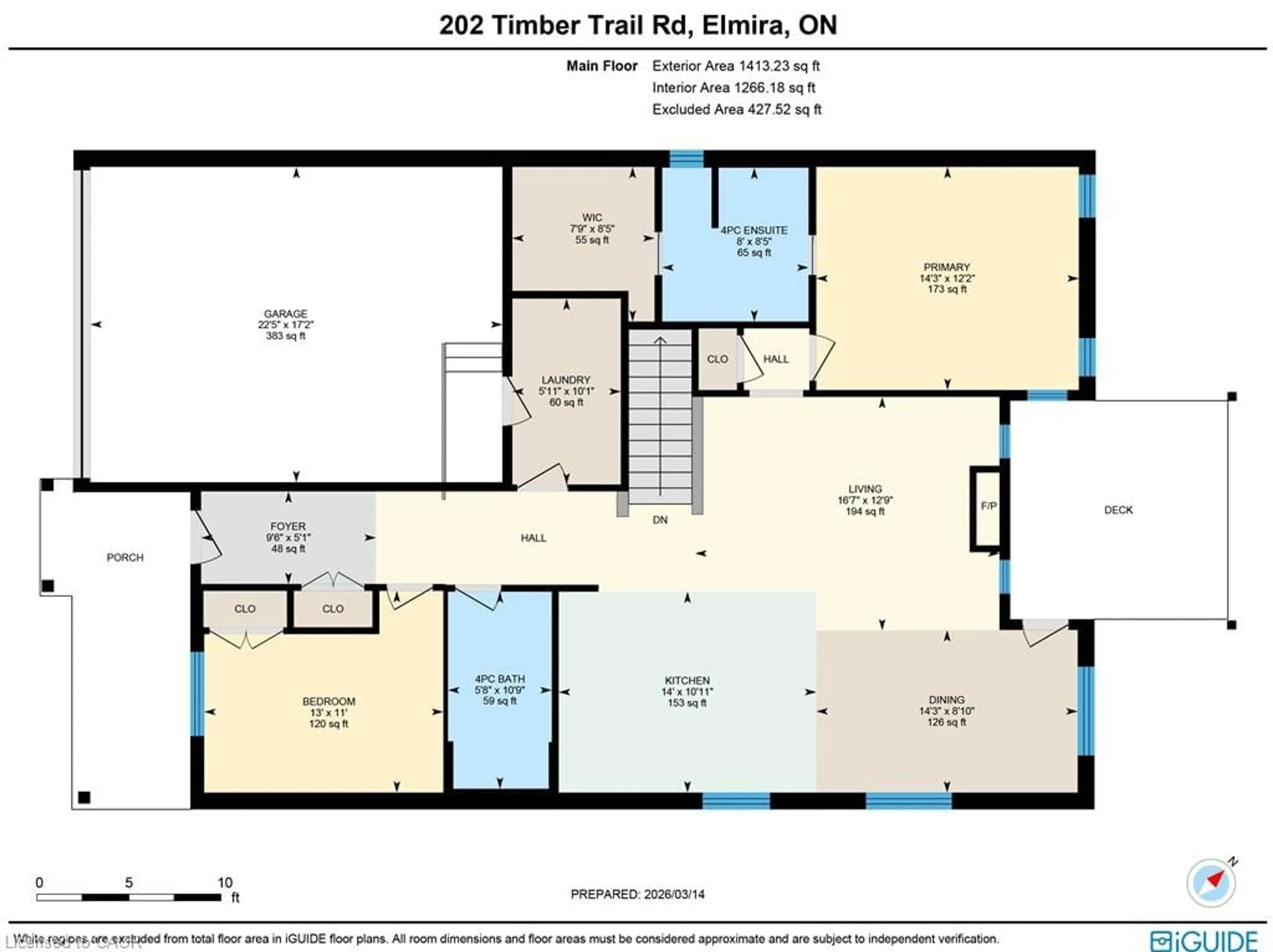 Floor plan for 202 Timber Trail Rd, Elmira Ontario N3B 0E4