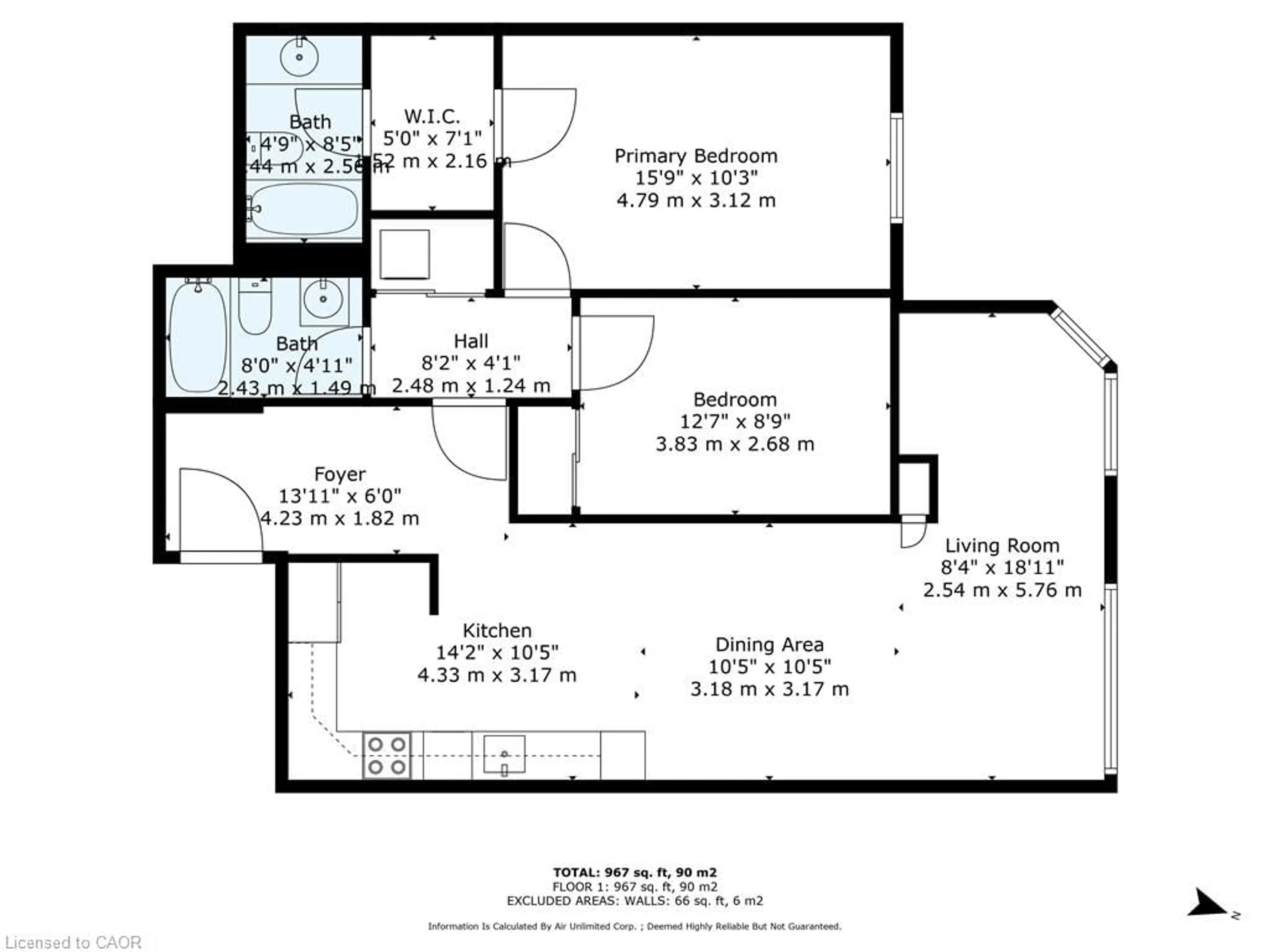 Floor plan for 2466 Eglinton Ave #1510, Scarborough Ontario M1K 5J8