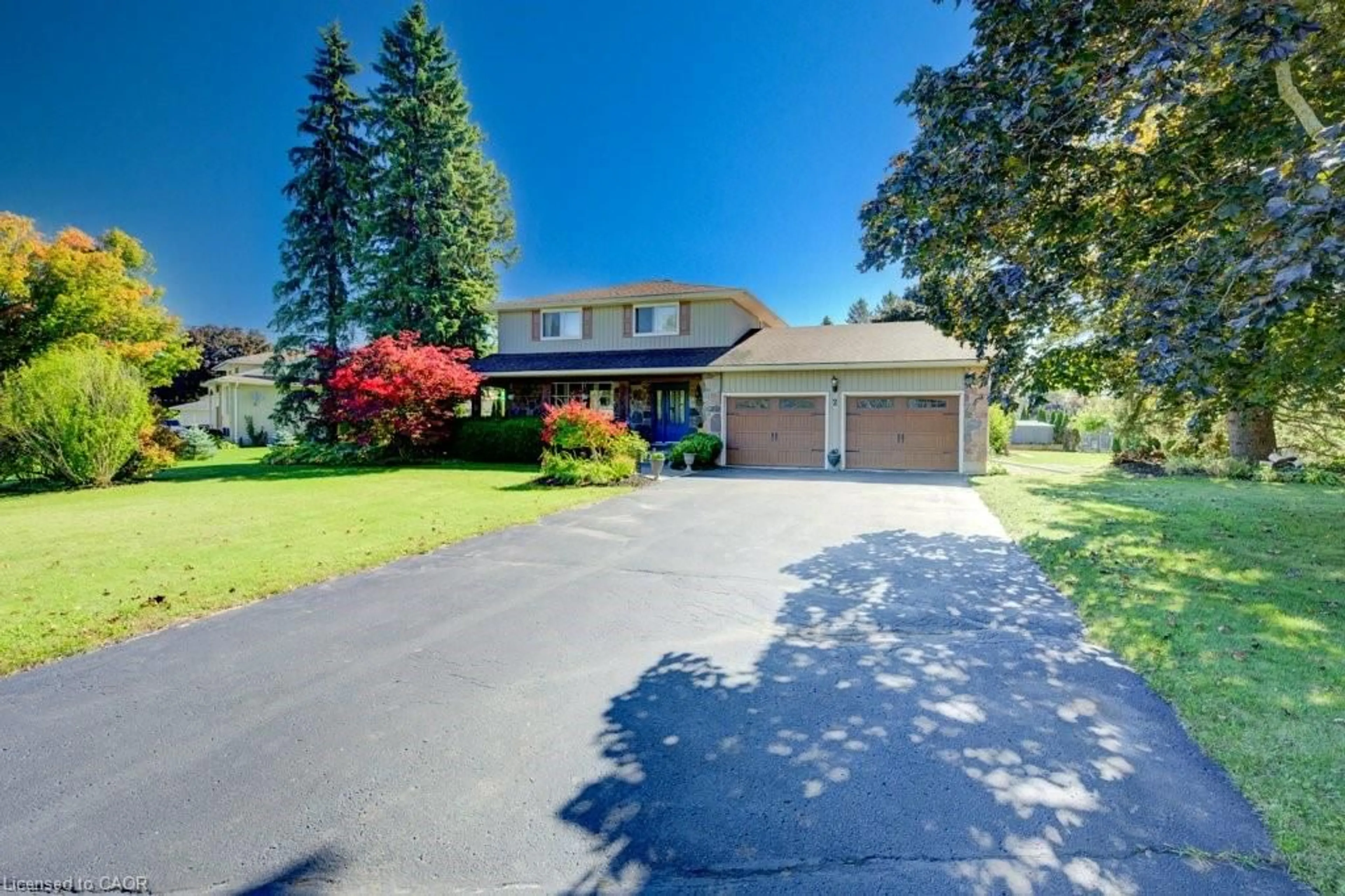 A pic from outside/outdoor area/front of a property/back of a property/a pic from drone, water/lake/river/ocean view for 2 Deerfield Ave, Petersburg Ontario N0B 2H0