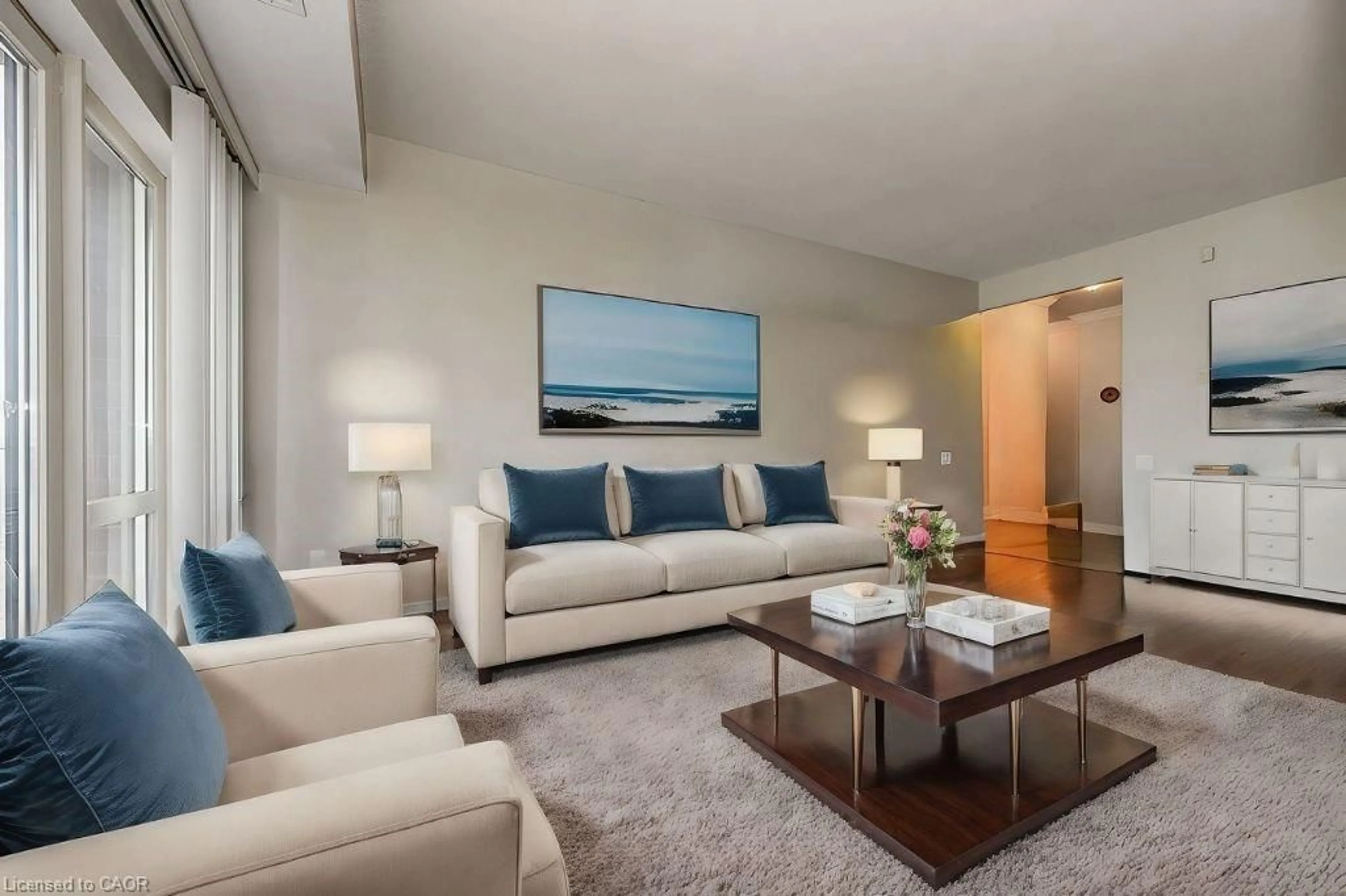 Living room with furniture, unknown for 60 Old Mill Rd #409, Oakville Ontario L6J 7V9