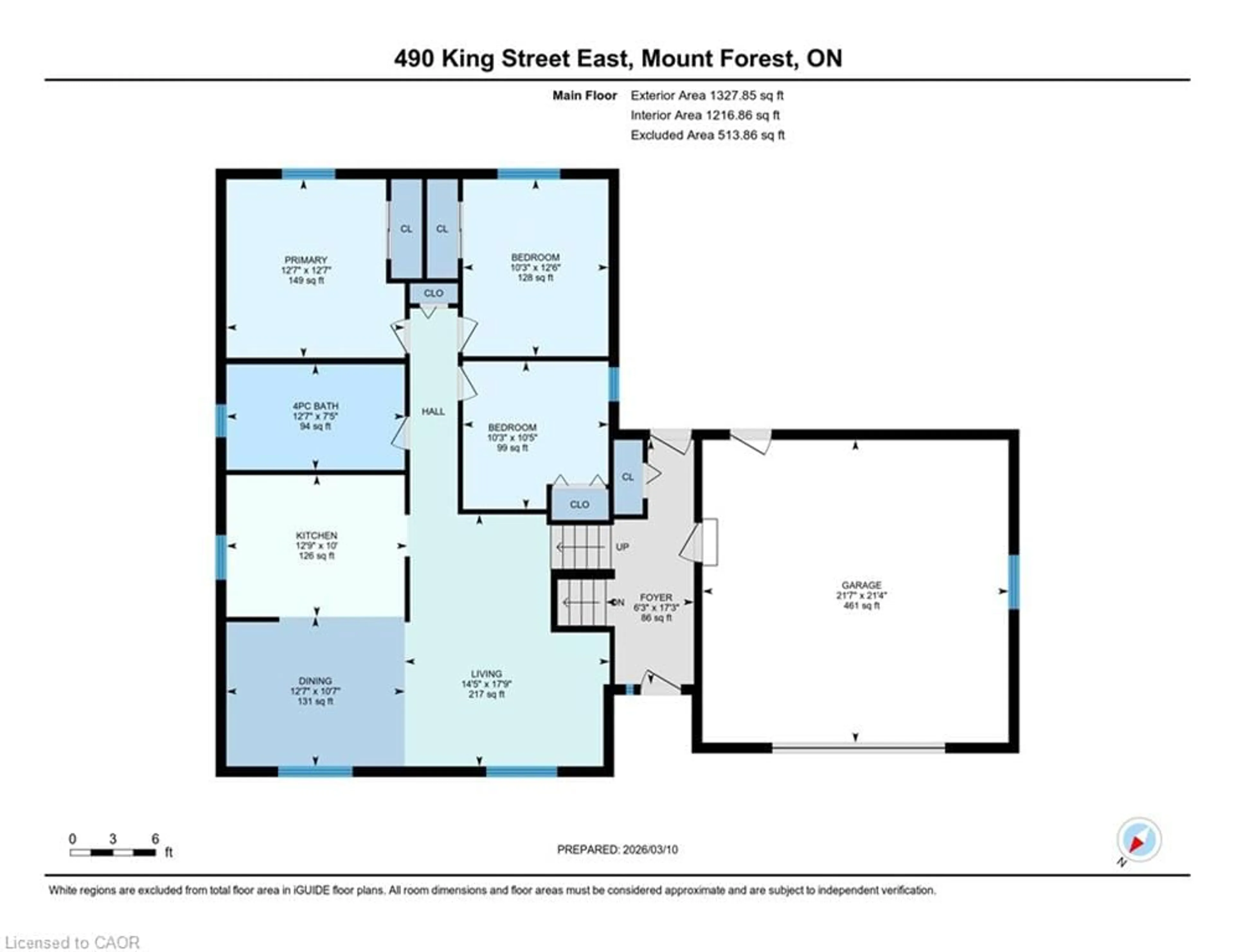 Floor plan for 490 King St, Mount Forest Ontario N0G 2L2