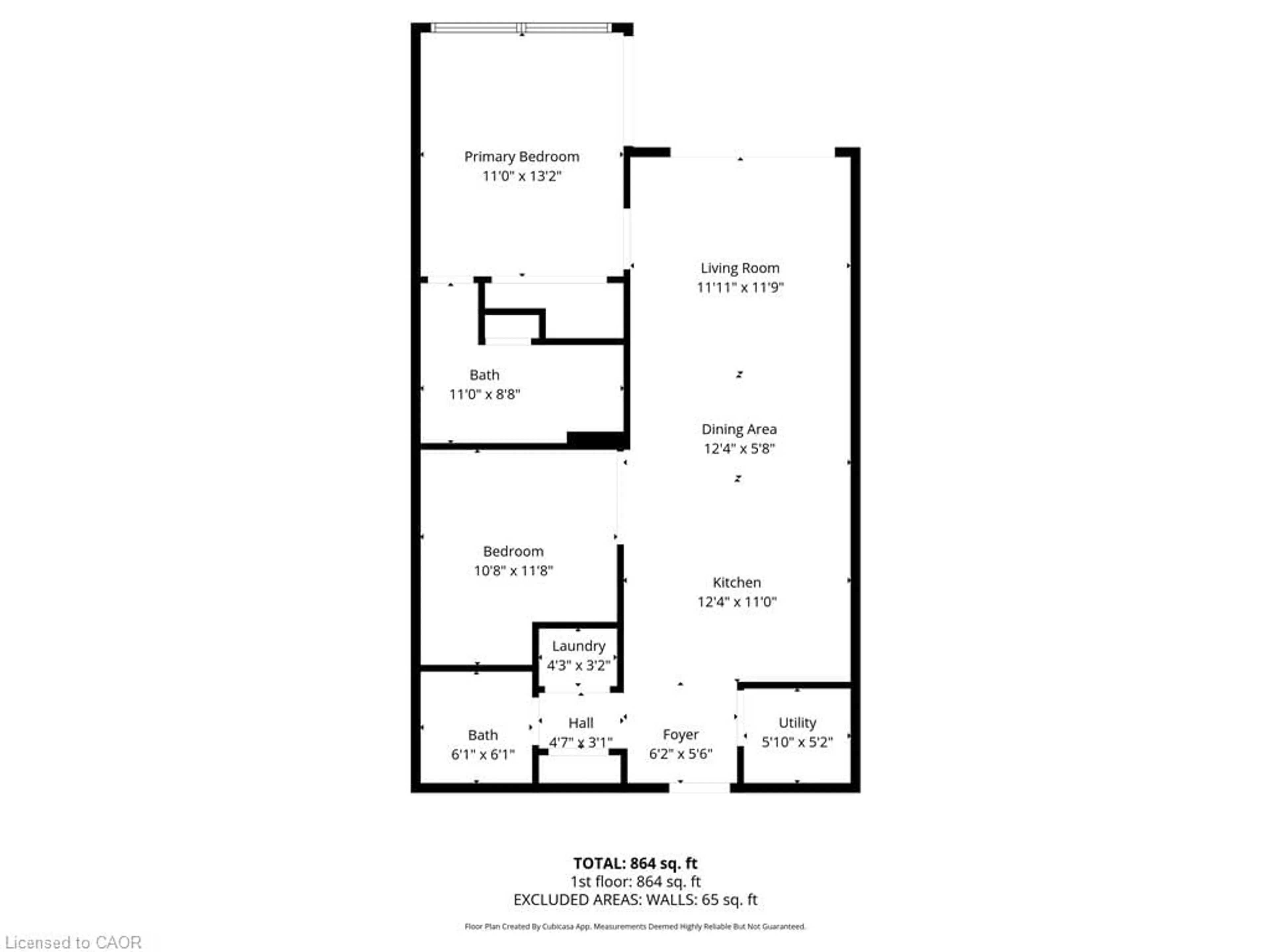 Floor plan for 12 Erie Blvd #203, Long Point Ontario N0E 1M0