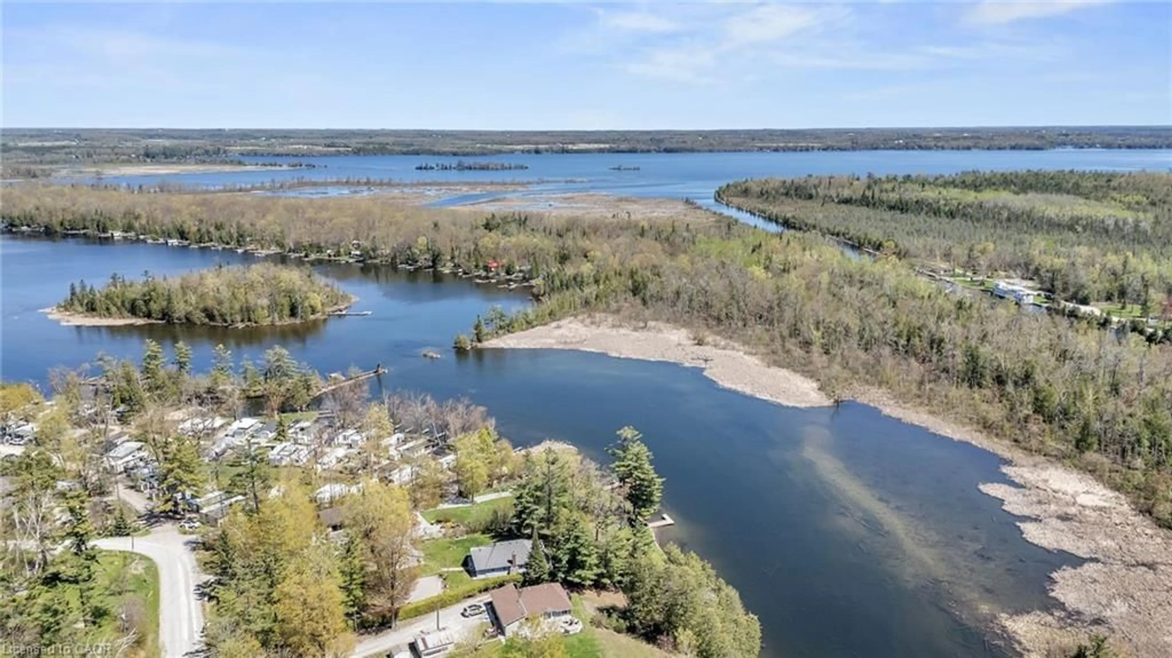 A pic from outside/outdoor area/front of a property/back of a property/a pic from drone, water/lake/river/ocean view for 108 Coldstream Rd, Fenelon Falls Ontario K0M 1N0