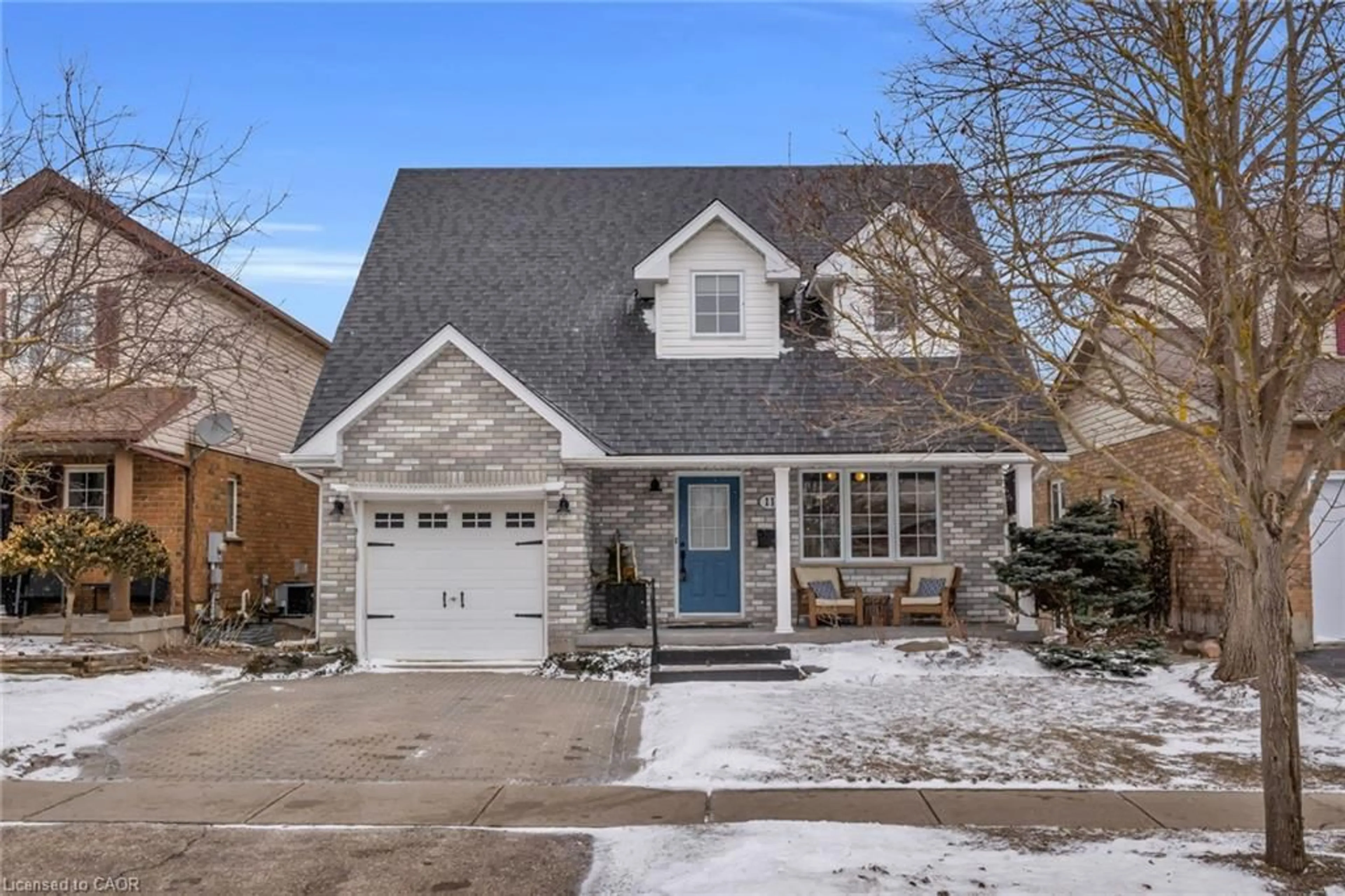 Home with brick exterior material, street for 11 Raising Mill Gate, Elmira Ontario N3B 3K8