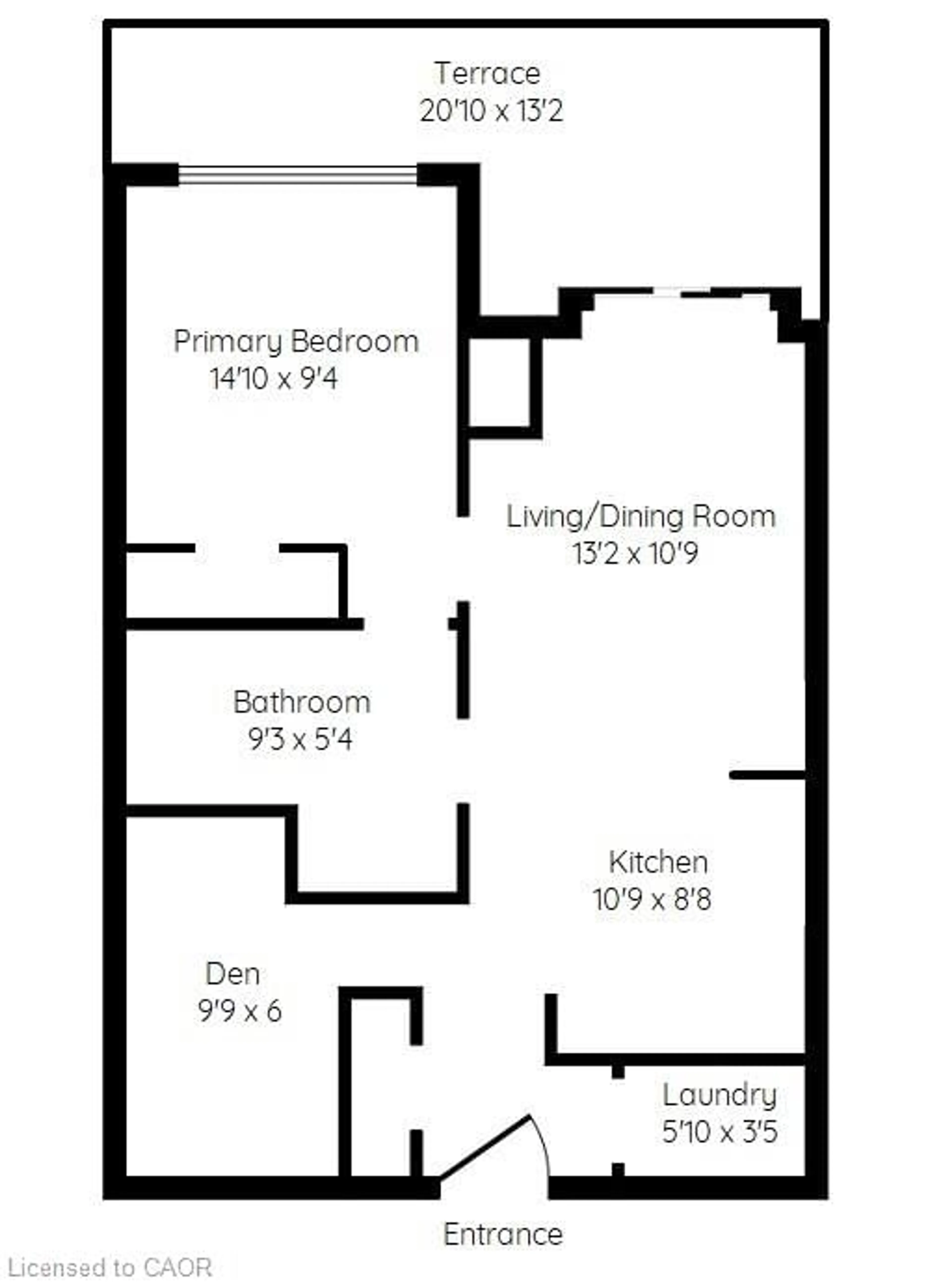 Floor plan for 4040 Upper Middle Rd #105, Burlington Ontario L7M 0H2