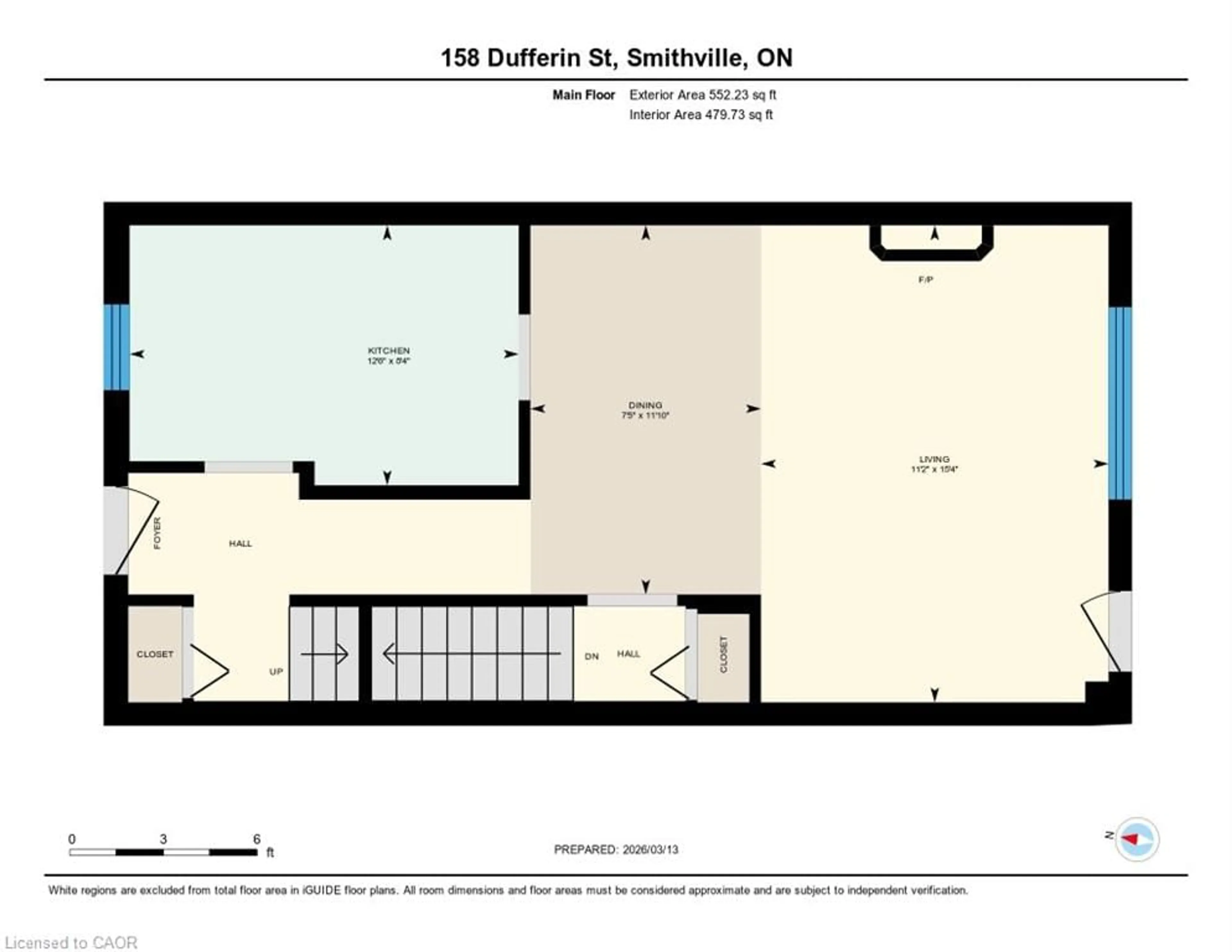 Floor plan for 158 Dufferin St, West Lincoln Ontario L0R 2A0